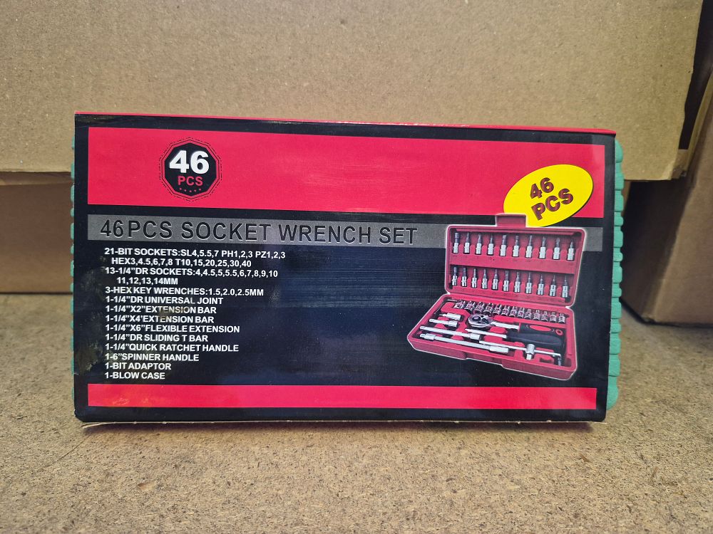 Lot 194 – 46 Piece Socket Wrench Set 1/4 Inch Drive