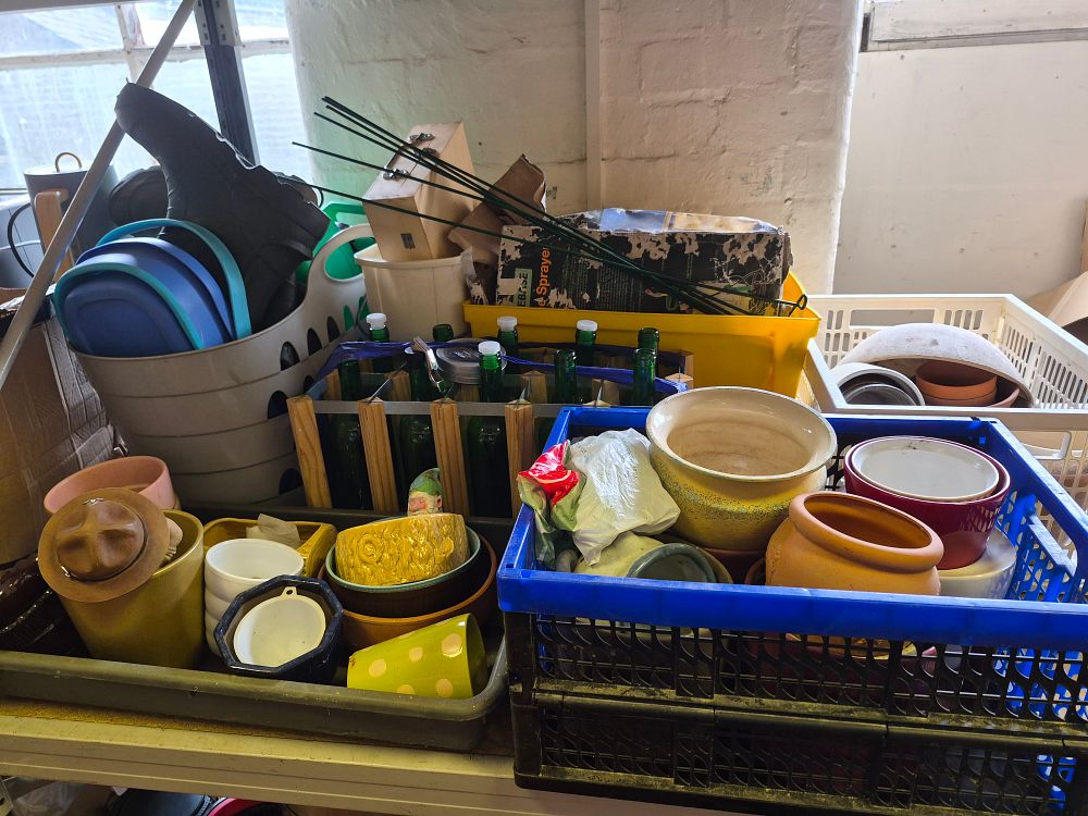 Lot 207 – Large Selection of Ceramic Planters and Garden Sundries Including WEBASE