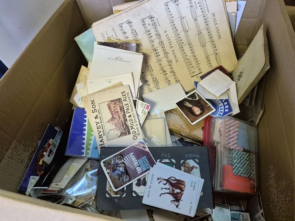 Lot 221 – Box of Mixed Ephemera Including Top Trumps and Harvey & Son Brewery Pamphlet