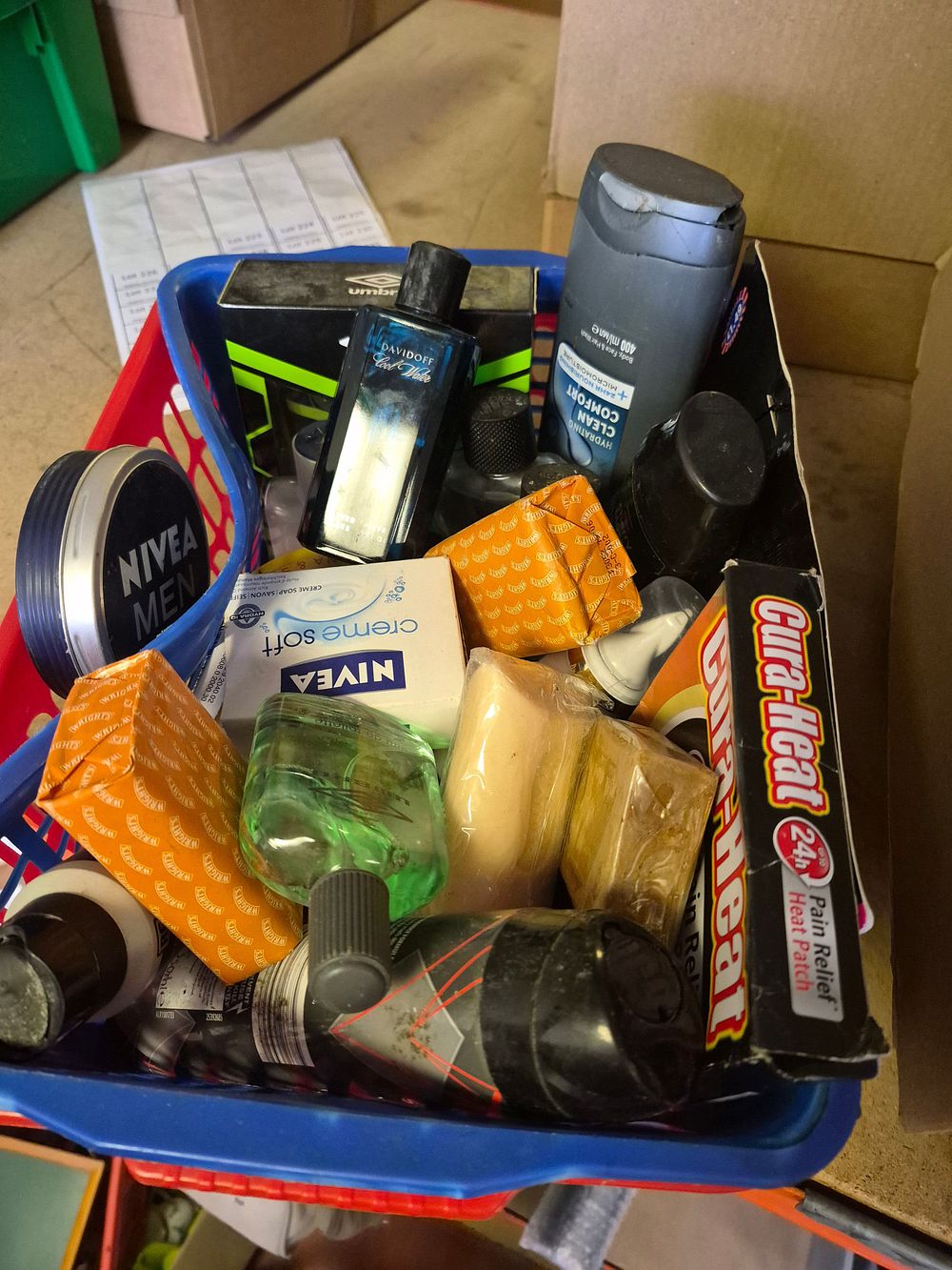 Lot 223 – Basket of Personal Care Products and Toiletries Including Dove Nivea and Davidoff