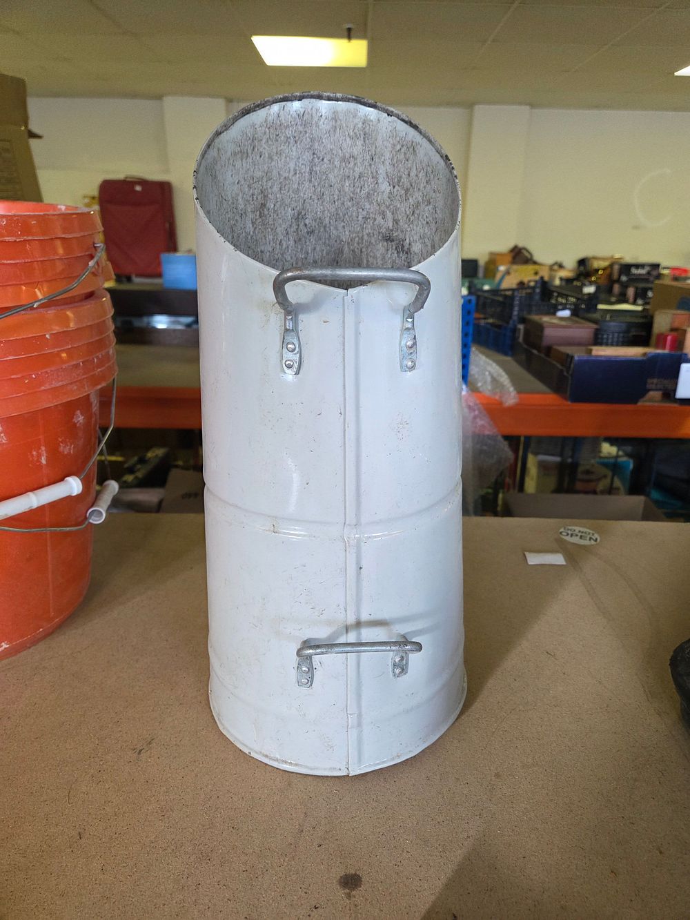 Lot 255 – Cylindrical Industrial Steel Chute Bucket