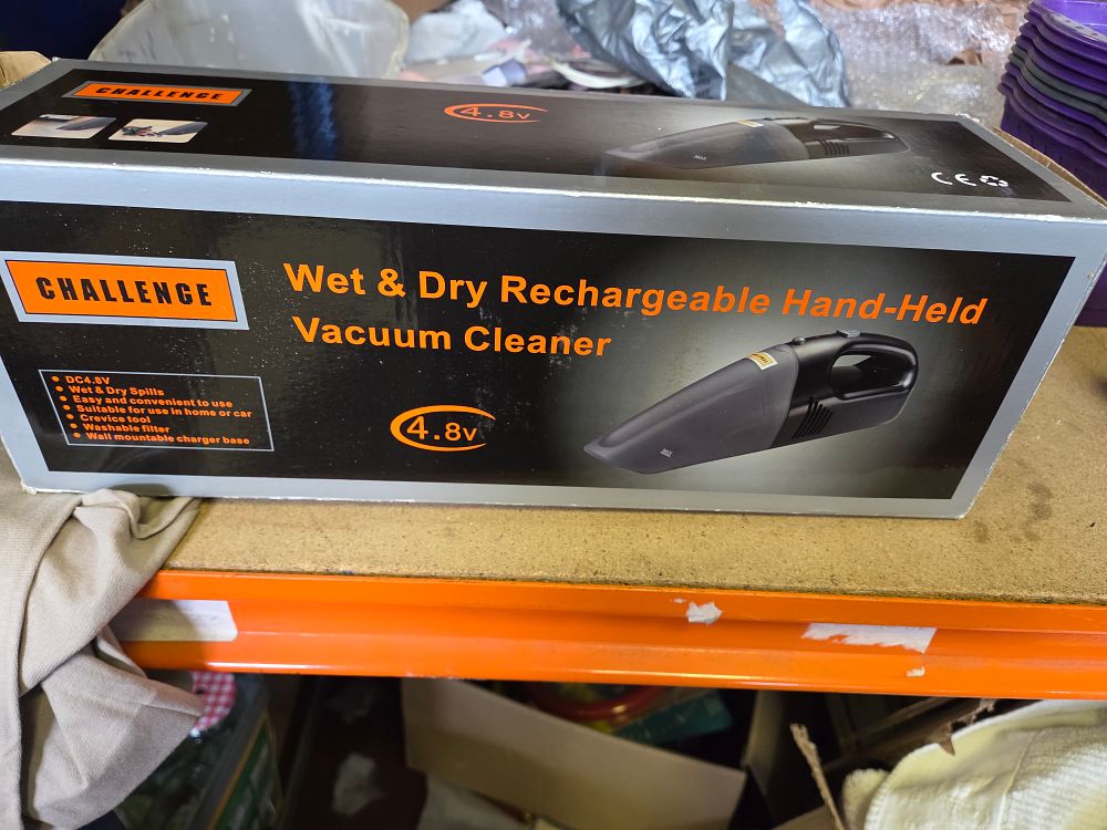 Lot 266 – Challenge Wet and Dry Rechargeable Hand-Held Vacuum Cleaner