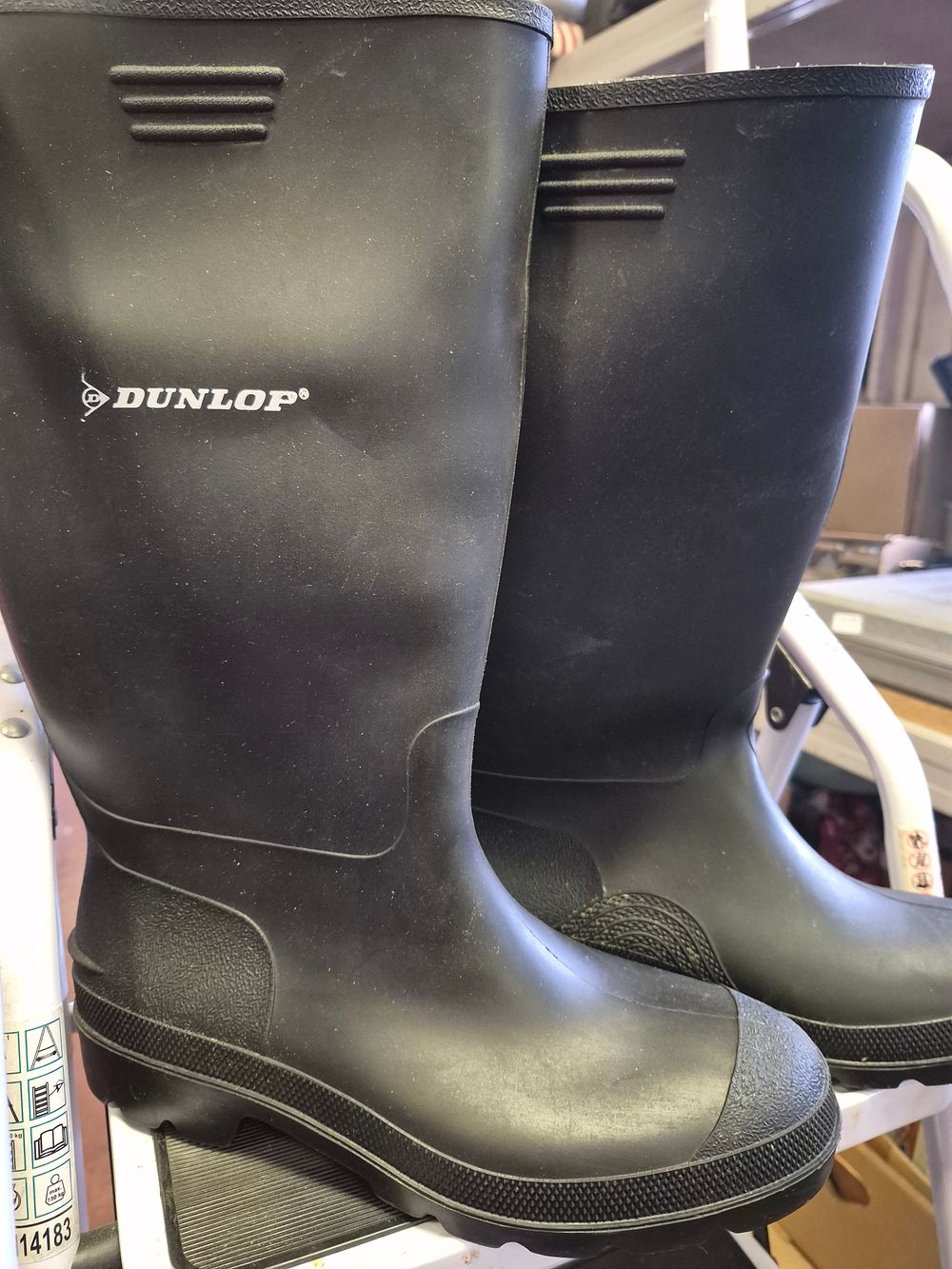 Lot 305 – A Pair of Size 11 Dunlop Wellies and a Pair of Medium Wadders