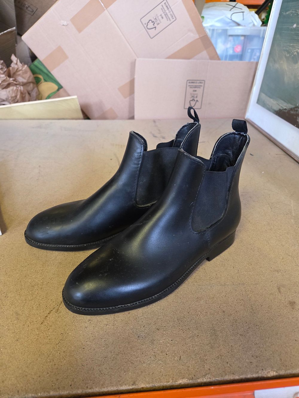 Lot 311 – Two Pairs of Leather Chelsea Boots Including Made in Britain black leather pair size 7.5-8