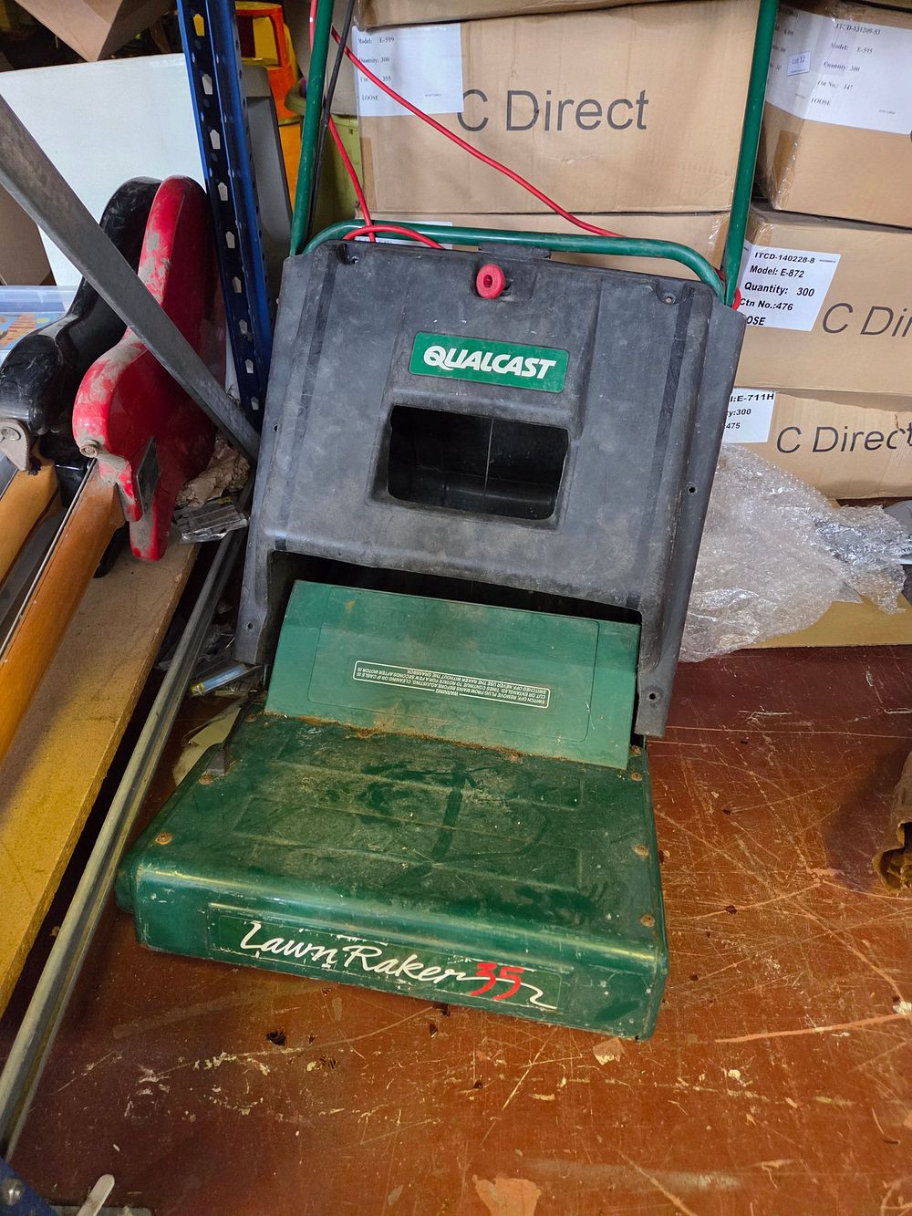 Lot 320 – Qualcast Lawn Raker 35 Electric Lawn Raker and Scarifier untested