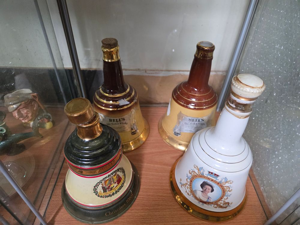 Lot 626 – A Selection of Bell’s Old Scotch Whisky Ceramic Decanters Including Queen Elizabeth II 60th Birthday and Christmas 1988 (one full)