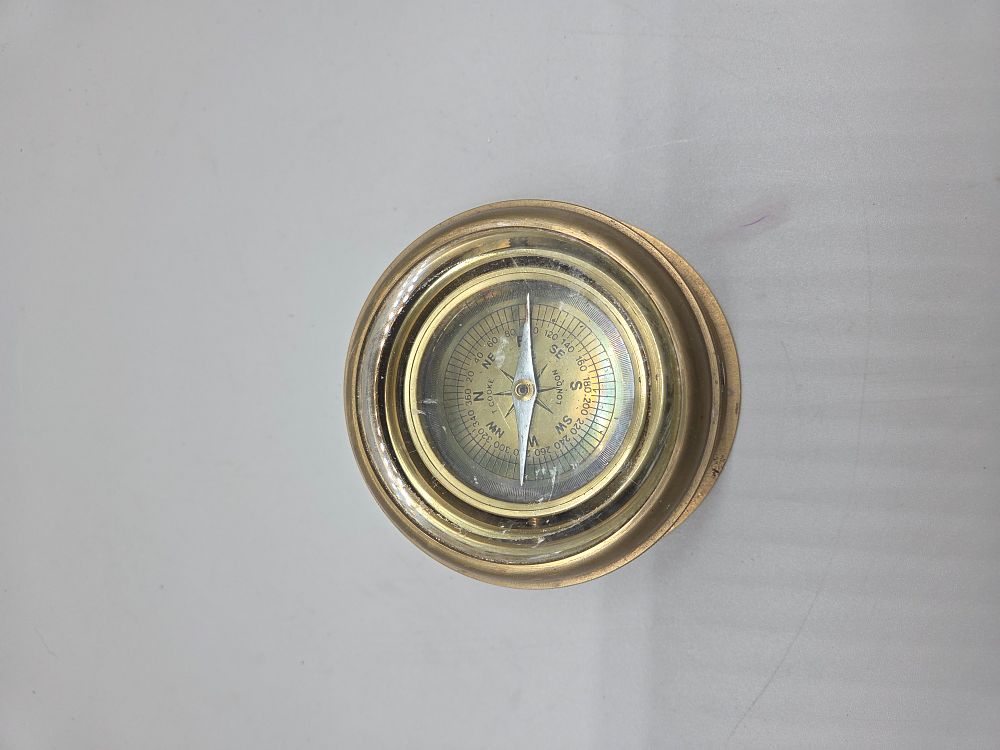 Lot 160 – T. Cooke London Brass Gimballed Desktop Compass