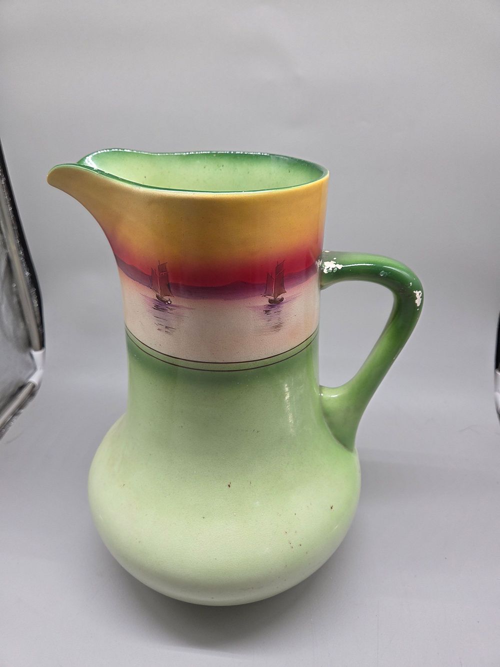 Lot 161 – Shelley Late Foley Sunset and Sailing Vessels Ceramic Jug