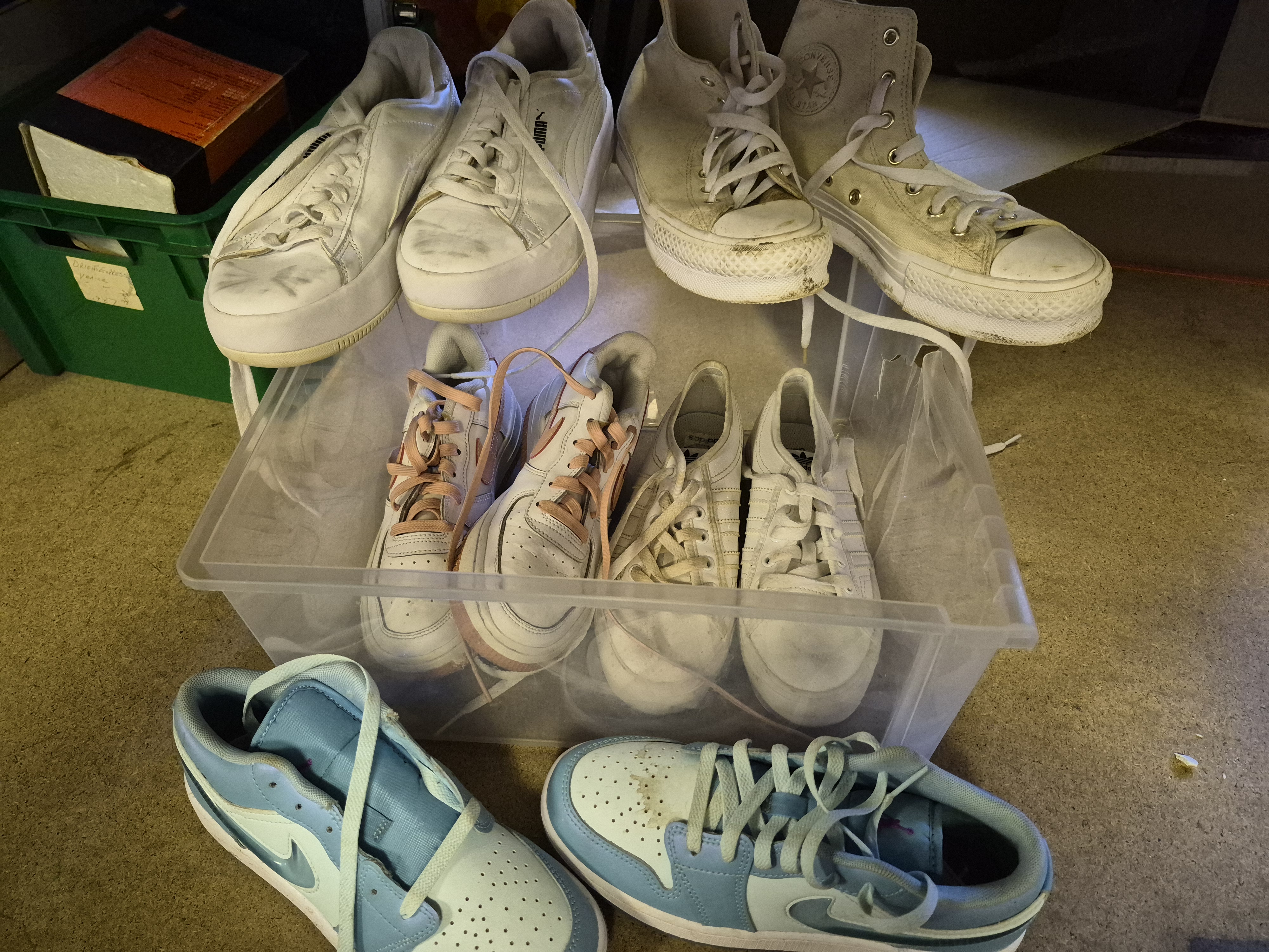 A Collection of Athletic Sneakers Including Nike Jordan Adidas Puma and Converse