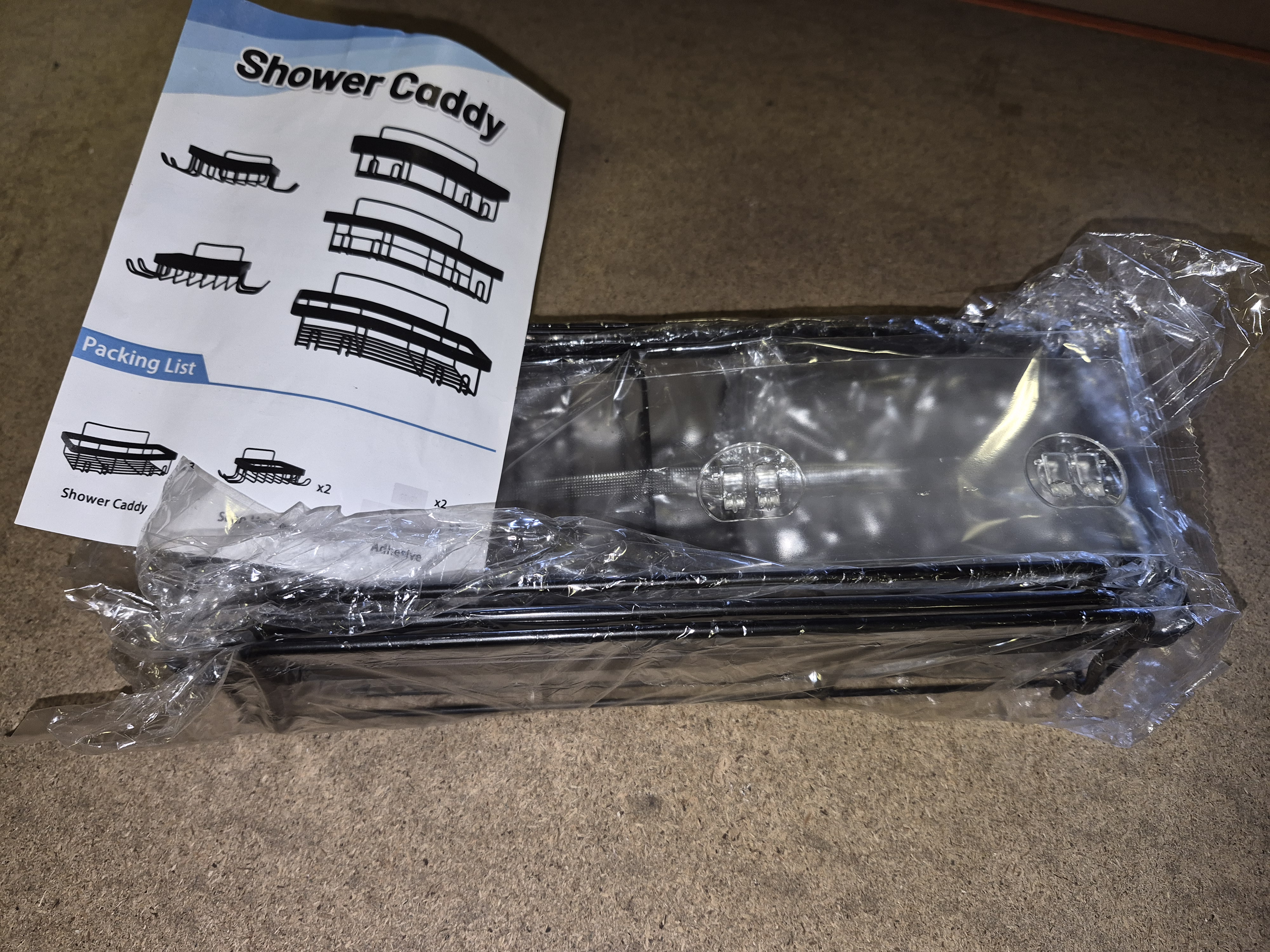 A Multi-tier Adhesive Shower Caddy System