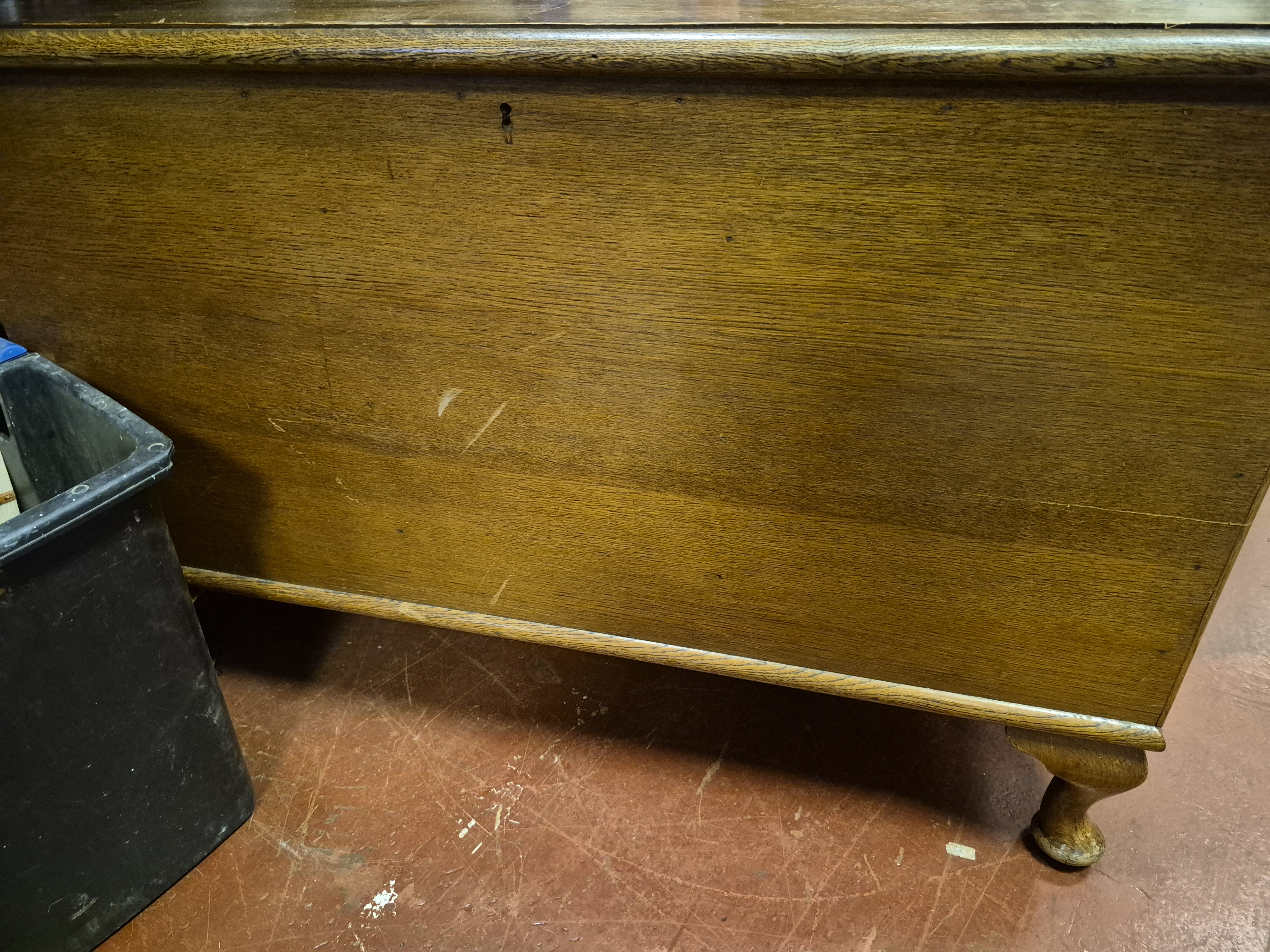 Queen Anne Style Oak Blanket Chest