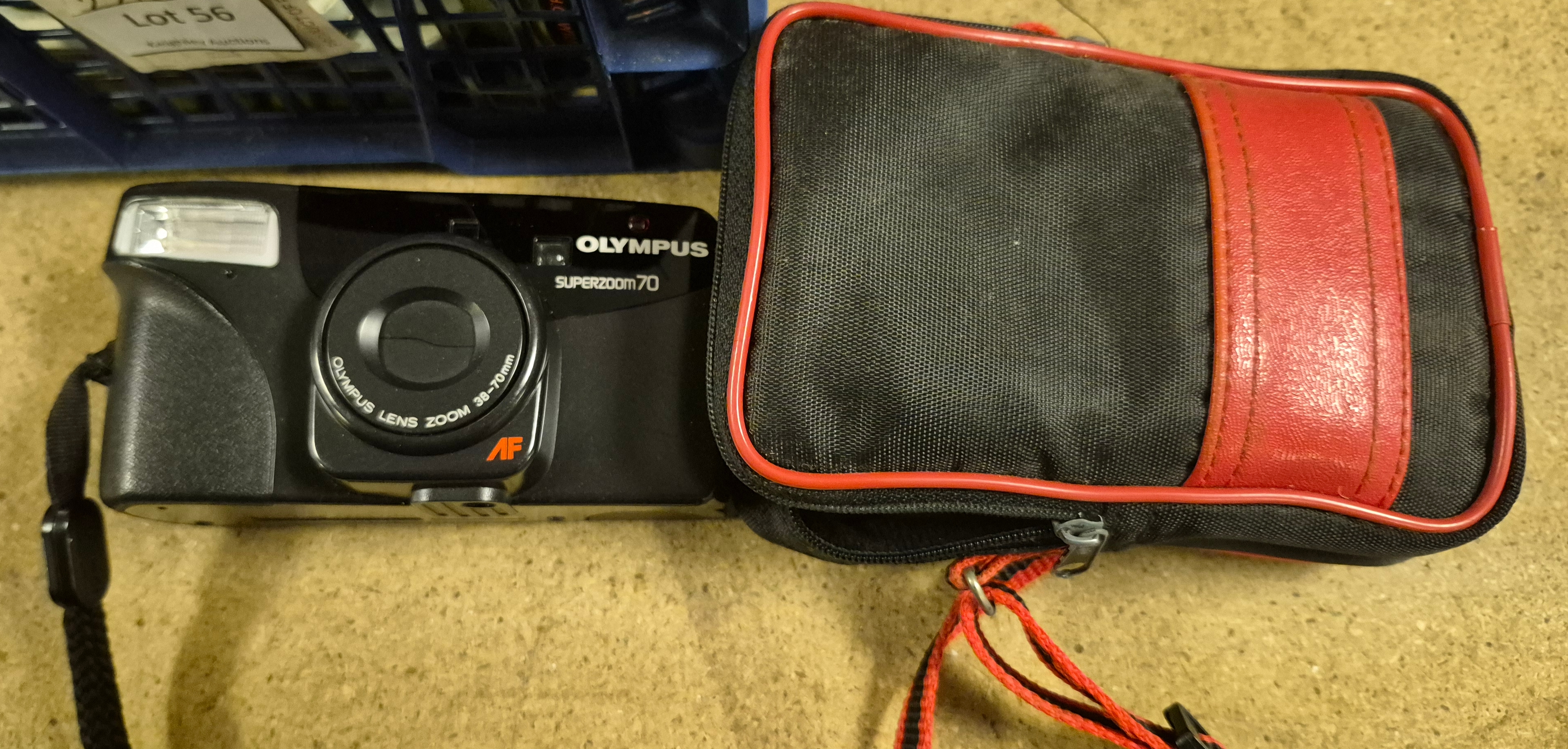 Olympus Superzoom 70 35mm Film Camera and Case