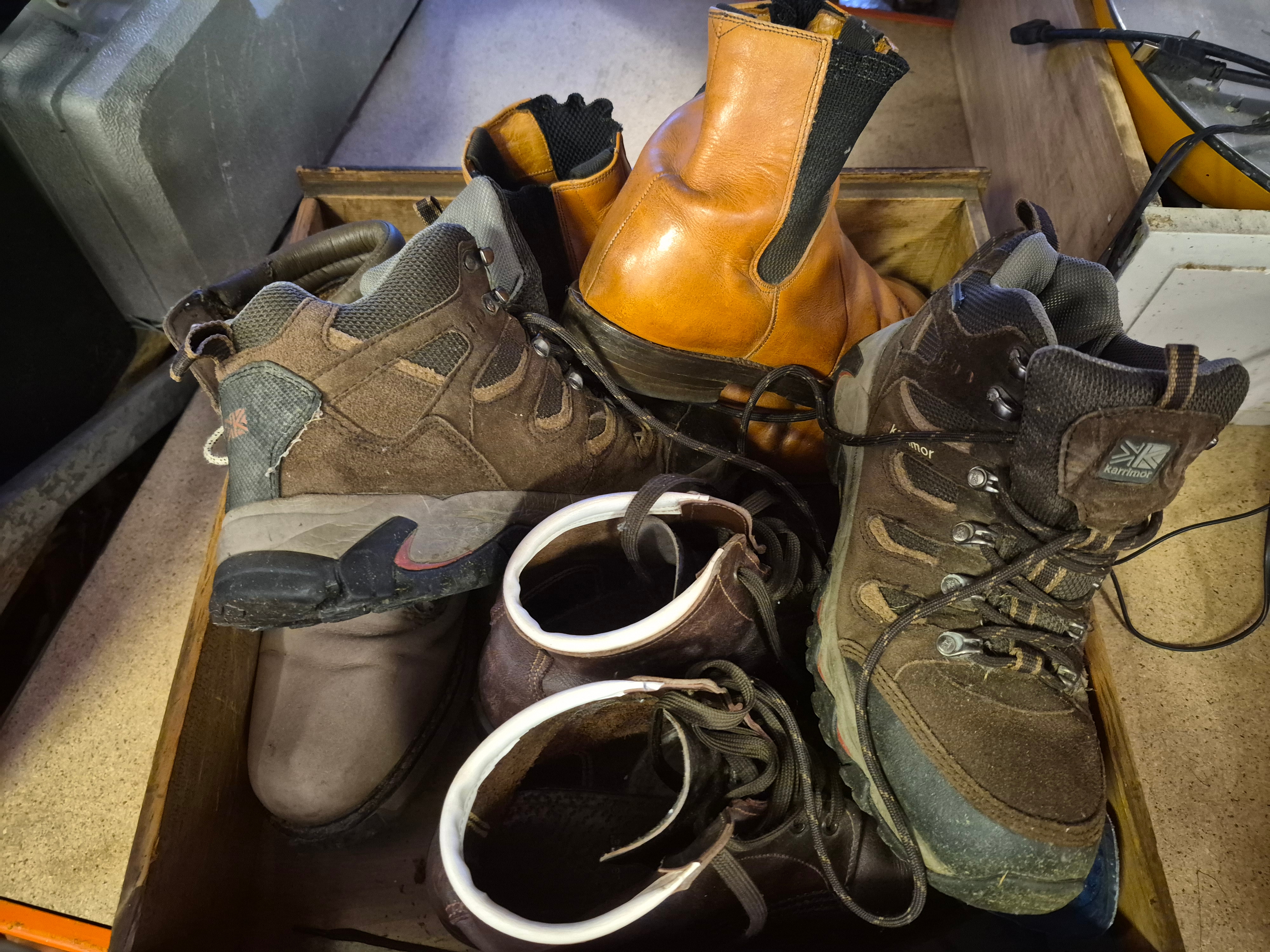 Box of Footwear Including Karrimor