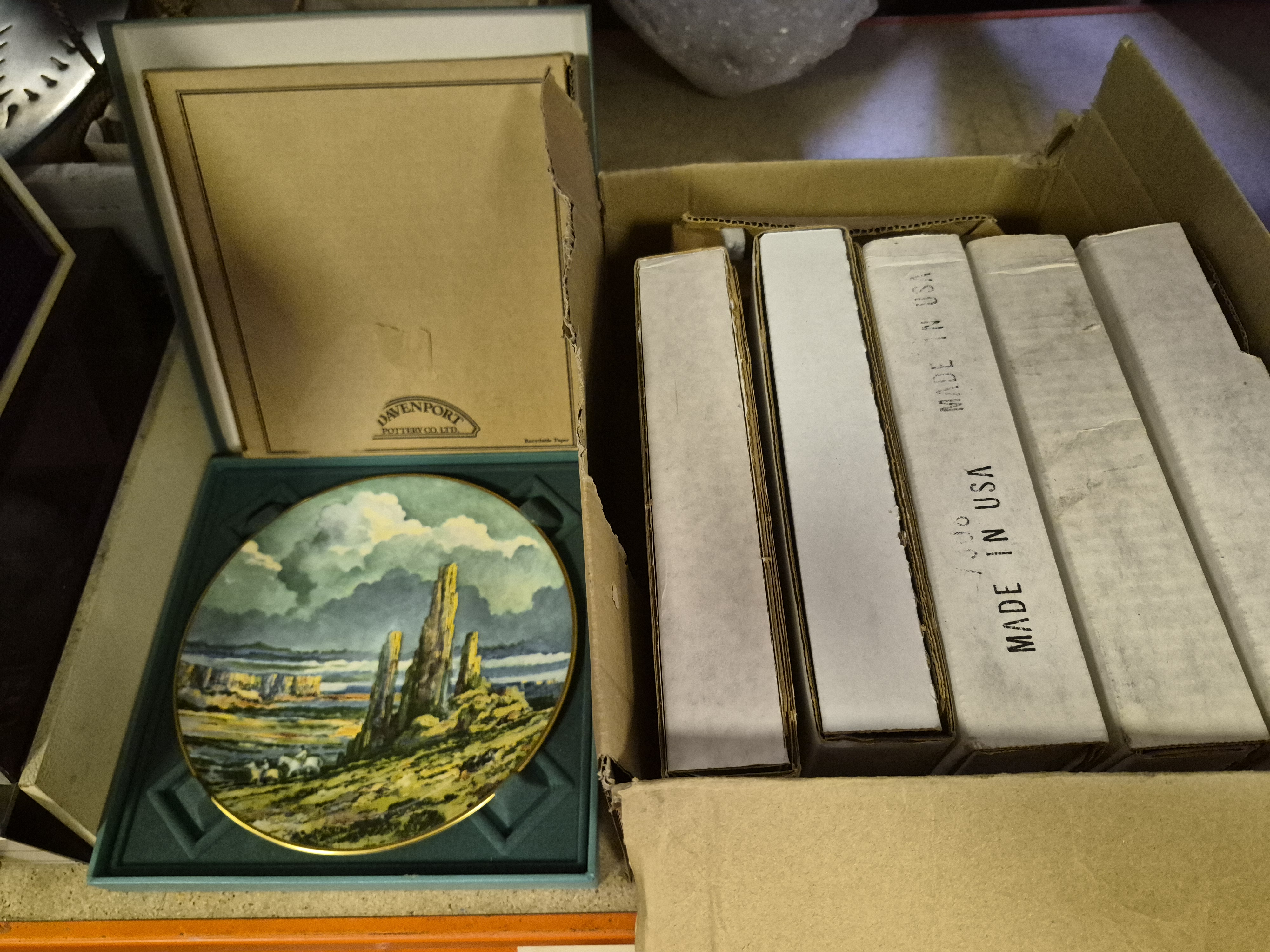 Box of Royal Doulton Eric Sloane Four Corners Limited Edition Collector Plates