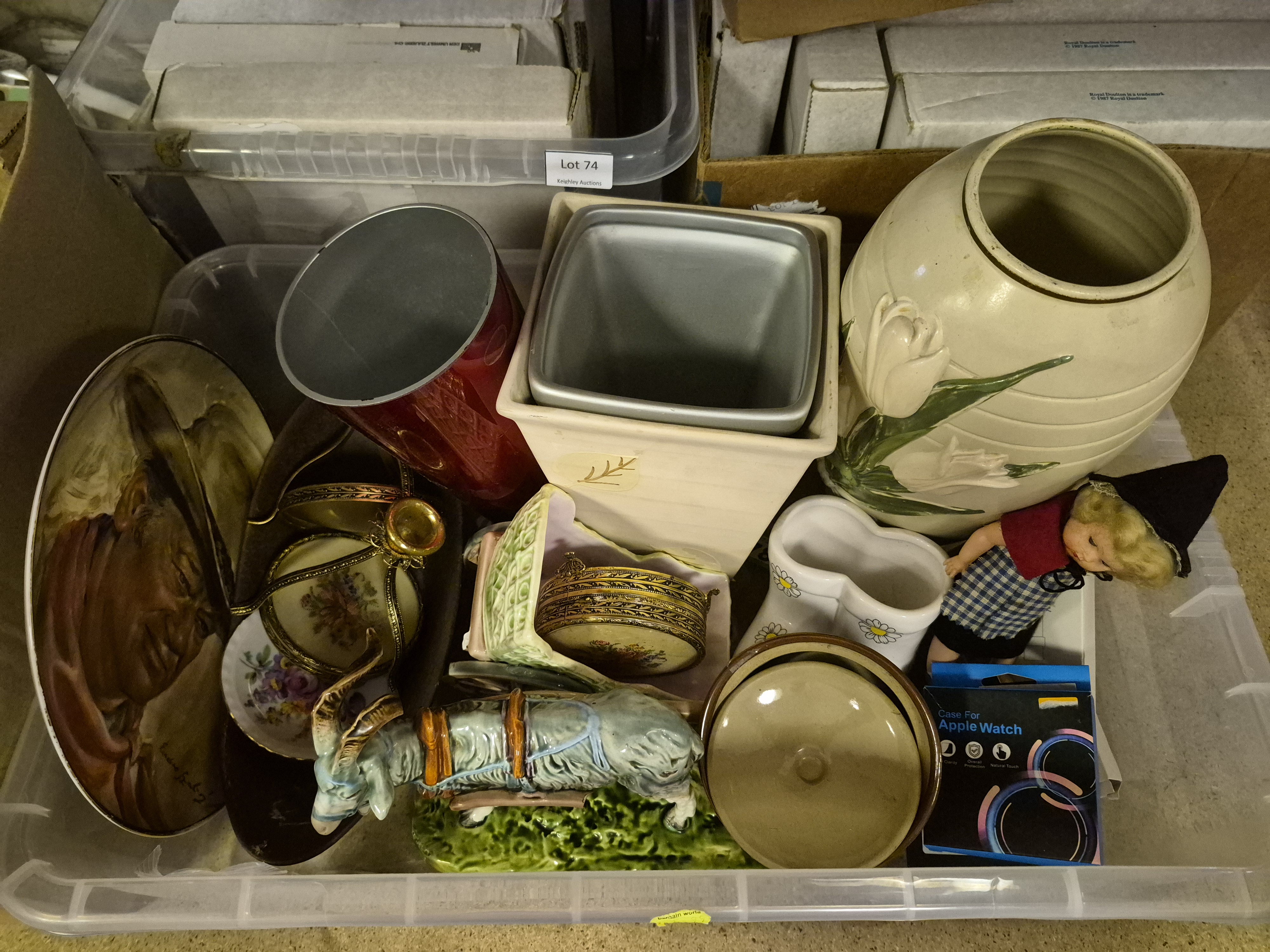 Box of Miscellaneous Decorative Ceramics and Household Collectables Including Royal Doulton