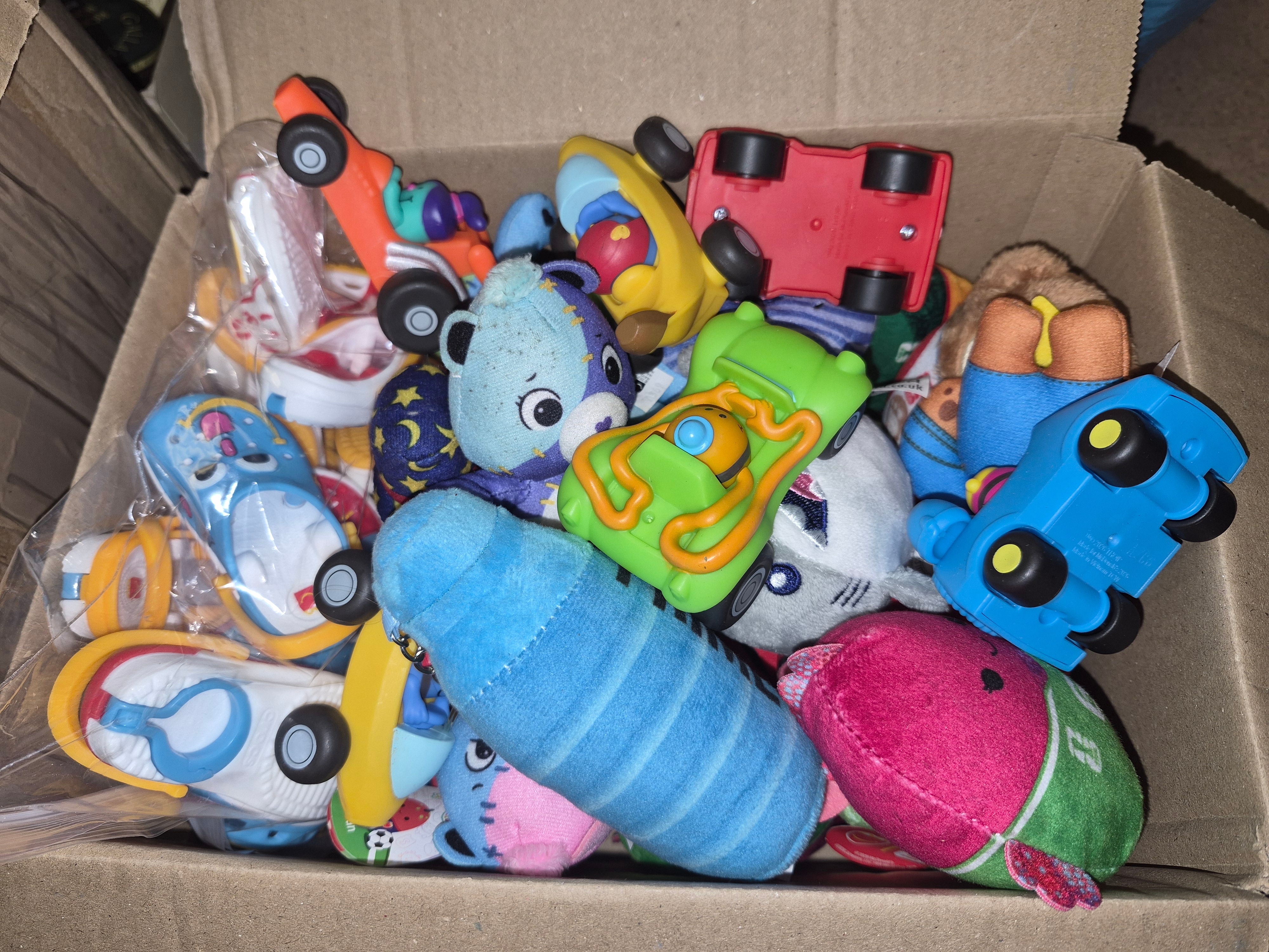 Box of Mixed Childrens Toys and Collectables Including Care Bears