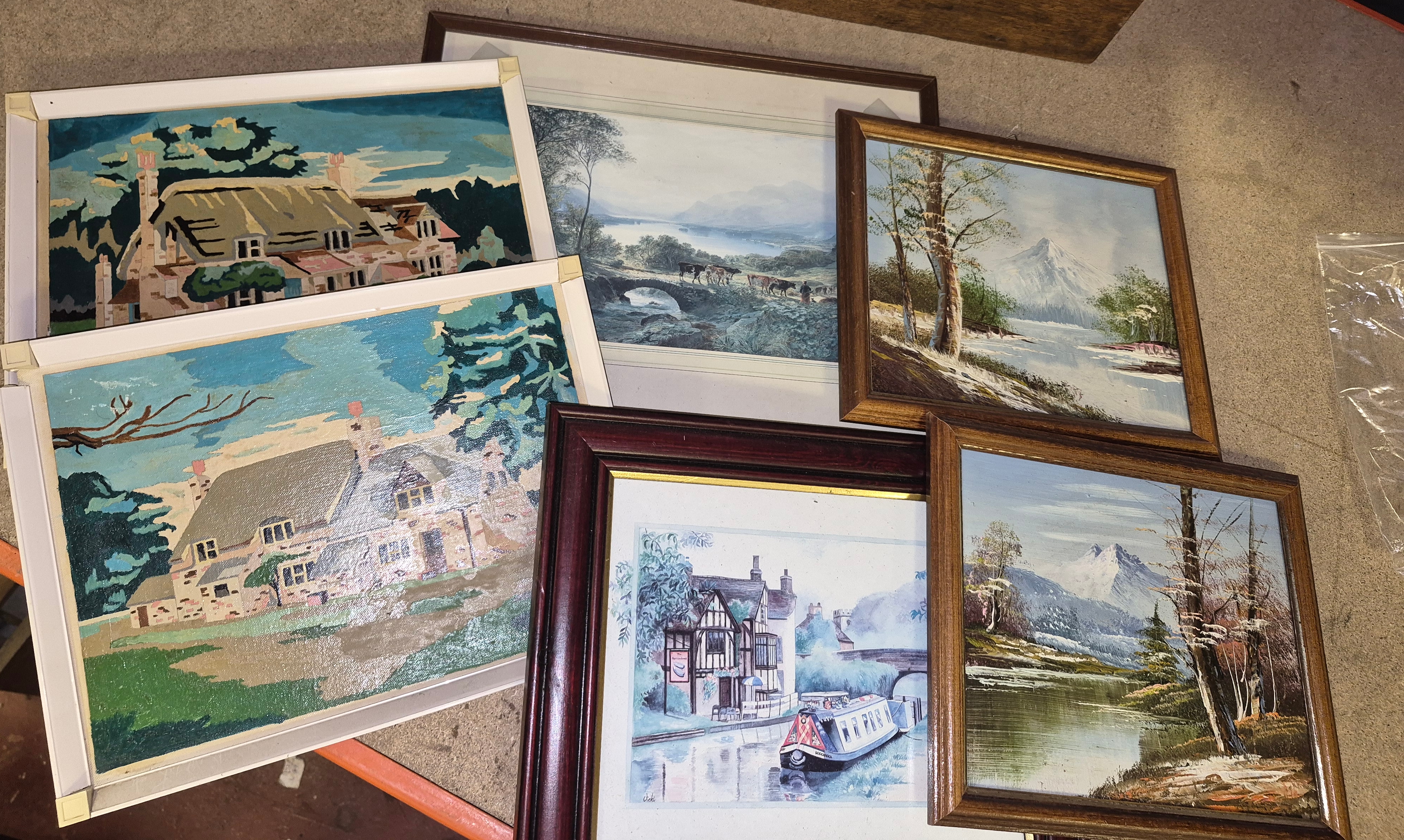 A Selection of Framed Paintings and Prints Including Vicki (Signed)