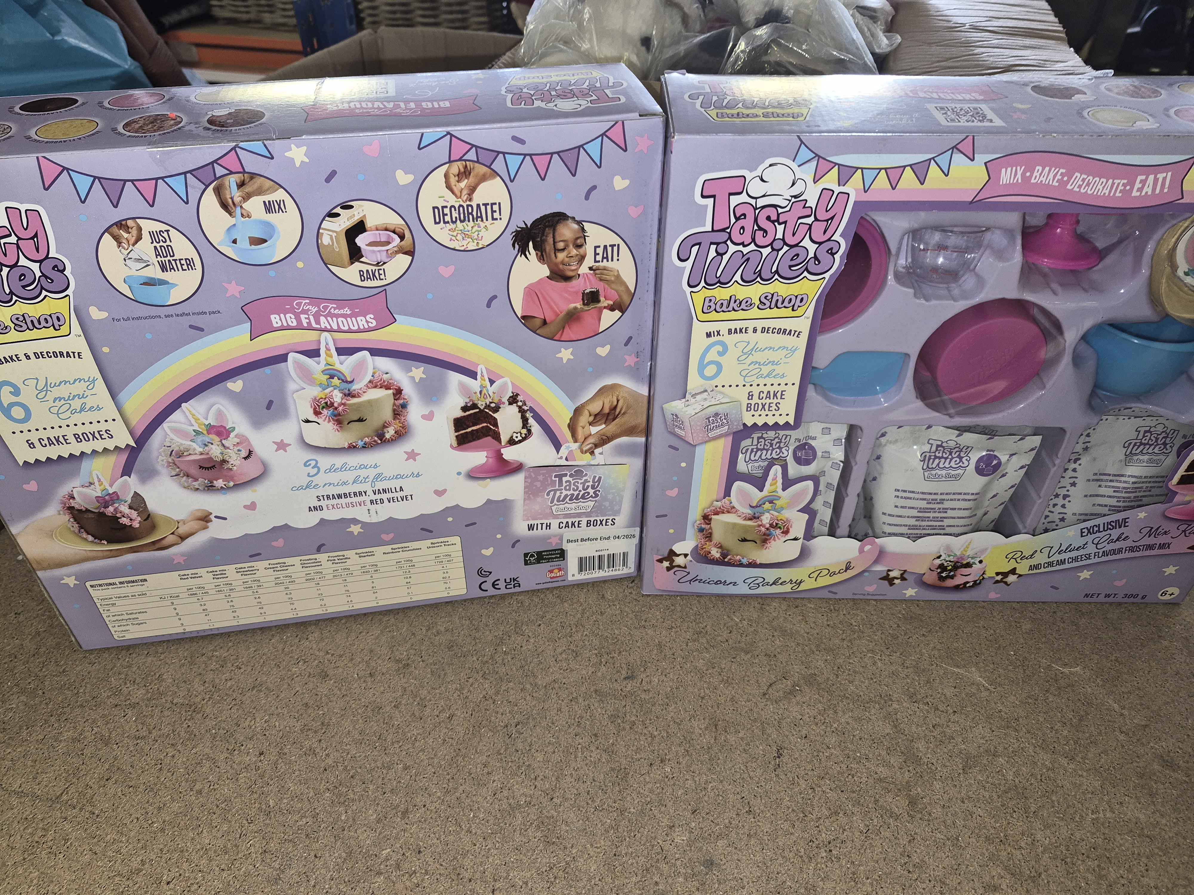Two Goliath Tasty Tinies Bake Shop Unicorn Bakery Packs