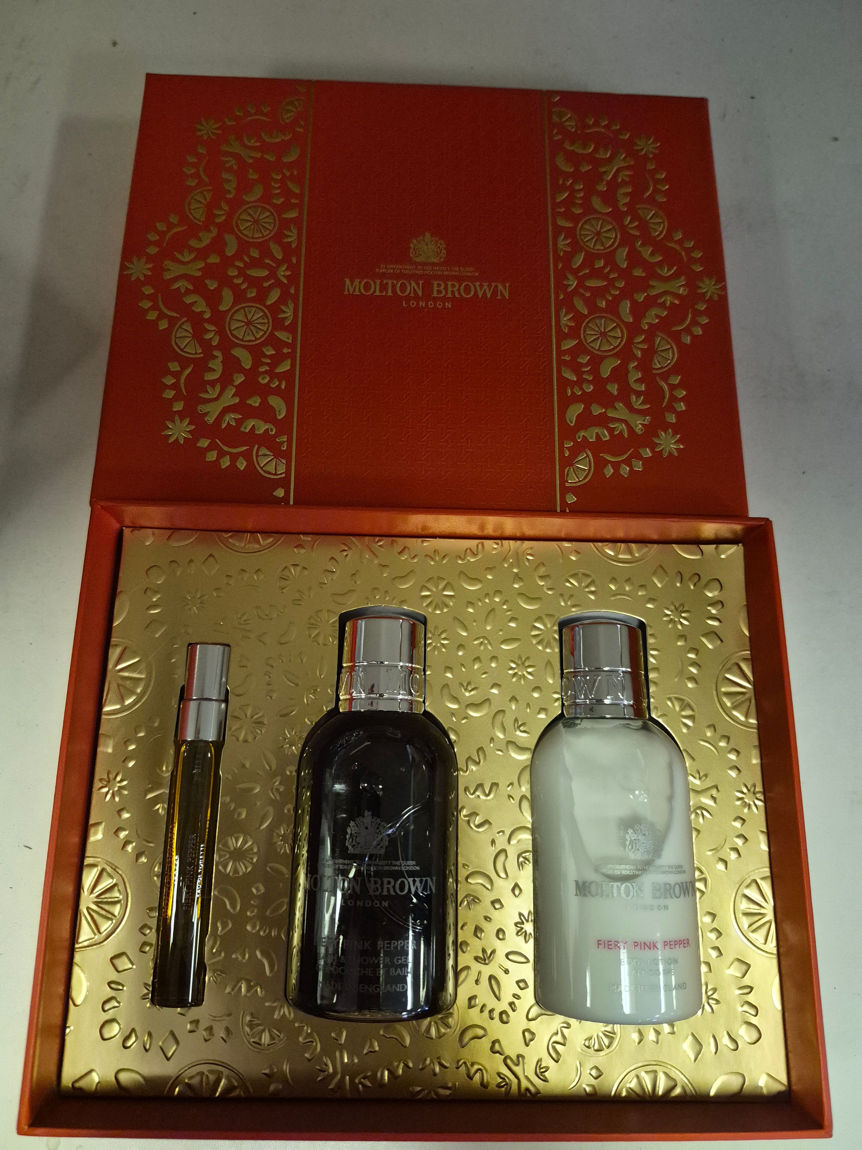 Molton Brown Fiery Pink Pepper Three Piece Fragrance Gift Set