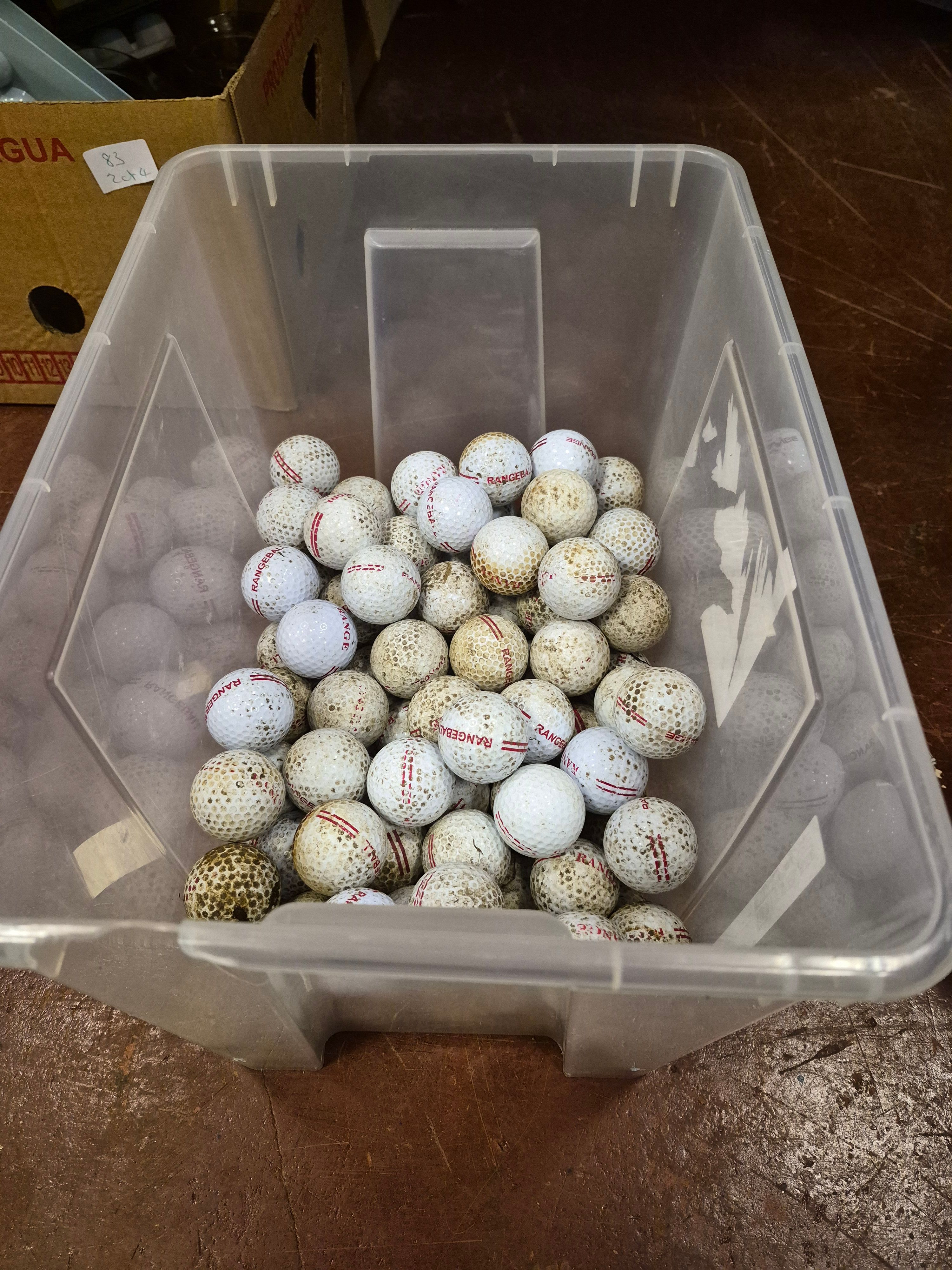 Tub of Used Range Golf Balls