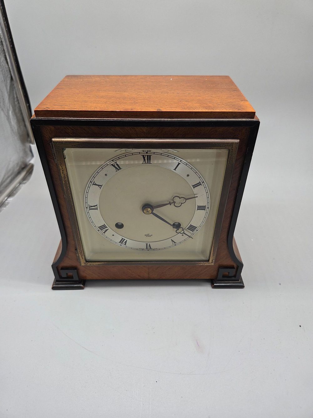 Lot 203 – Elliott Mahogany Cased Mantel Clock in working order