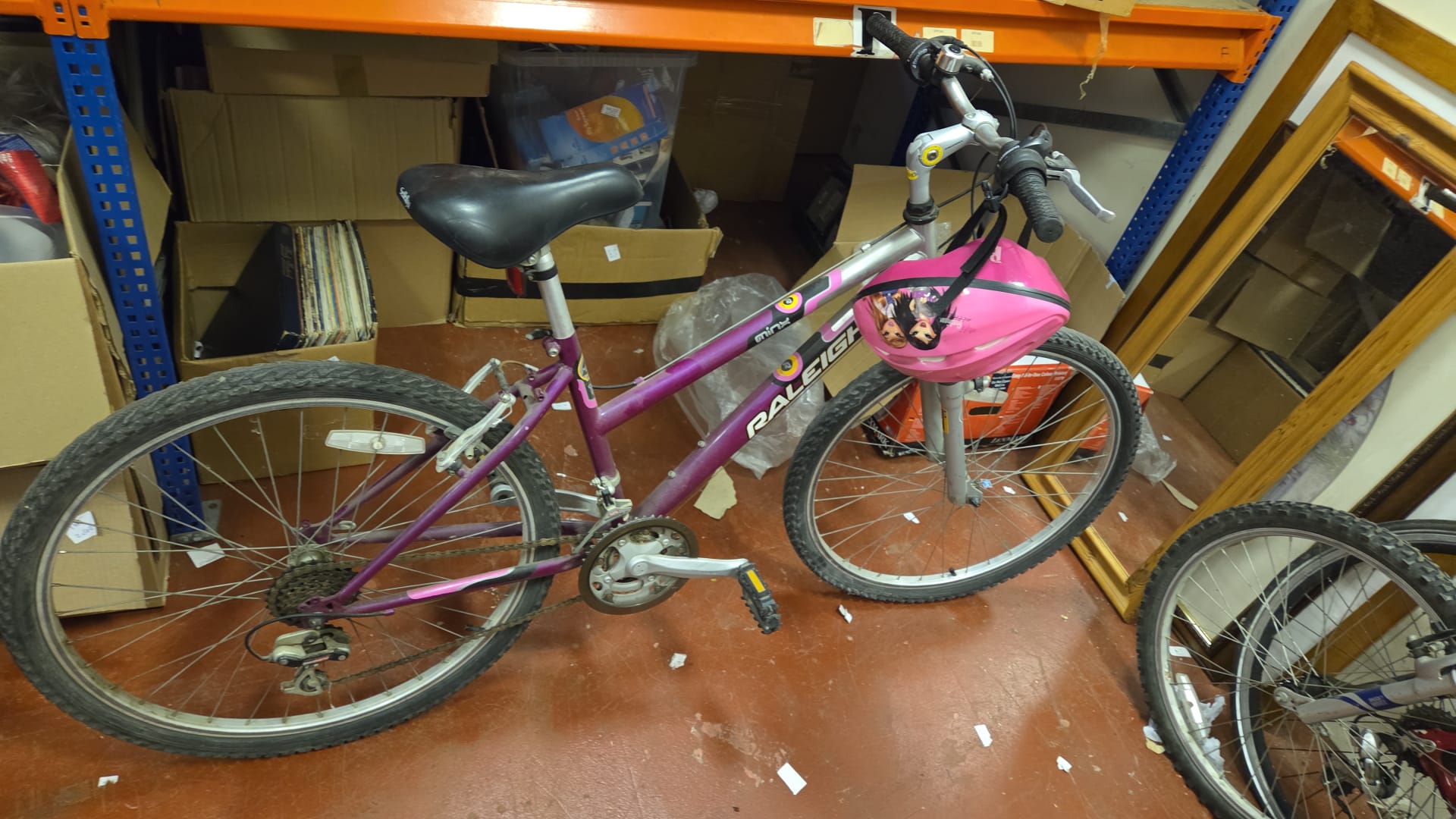 Raleigh Minx Mountain Bike and Child's Safety Helmet