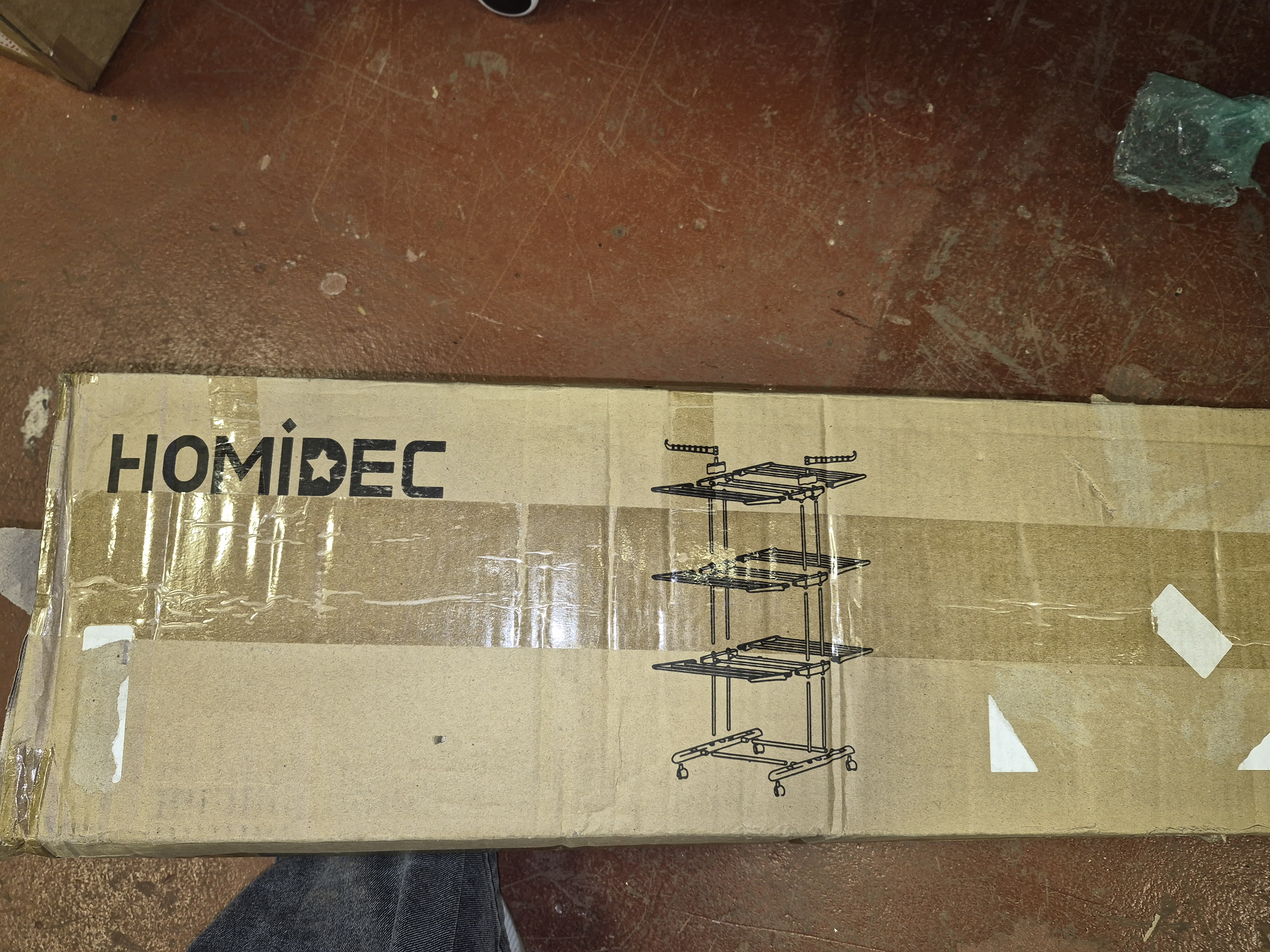 HOMIDEC Multi-Tier Mobile Foldable Laundry Drying Rack