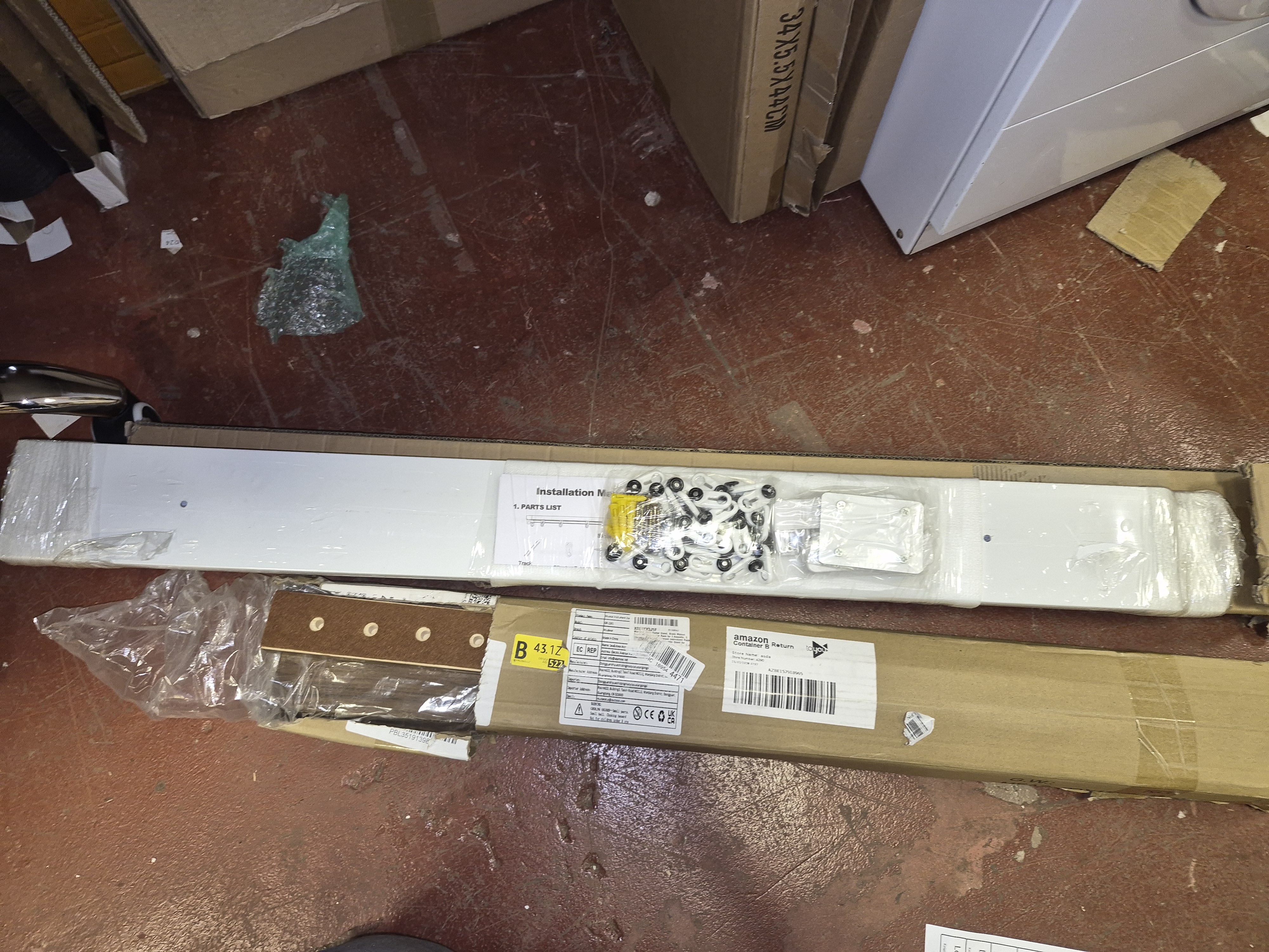 Two Boxes of Hardware and Accessories Including Musbeat Guitar Stand amazon return