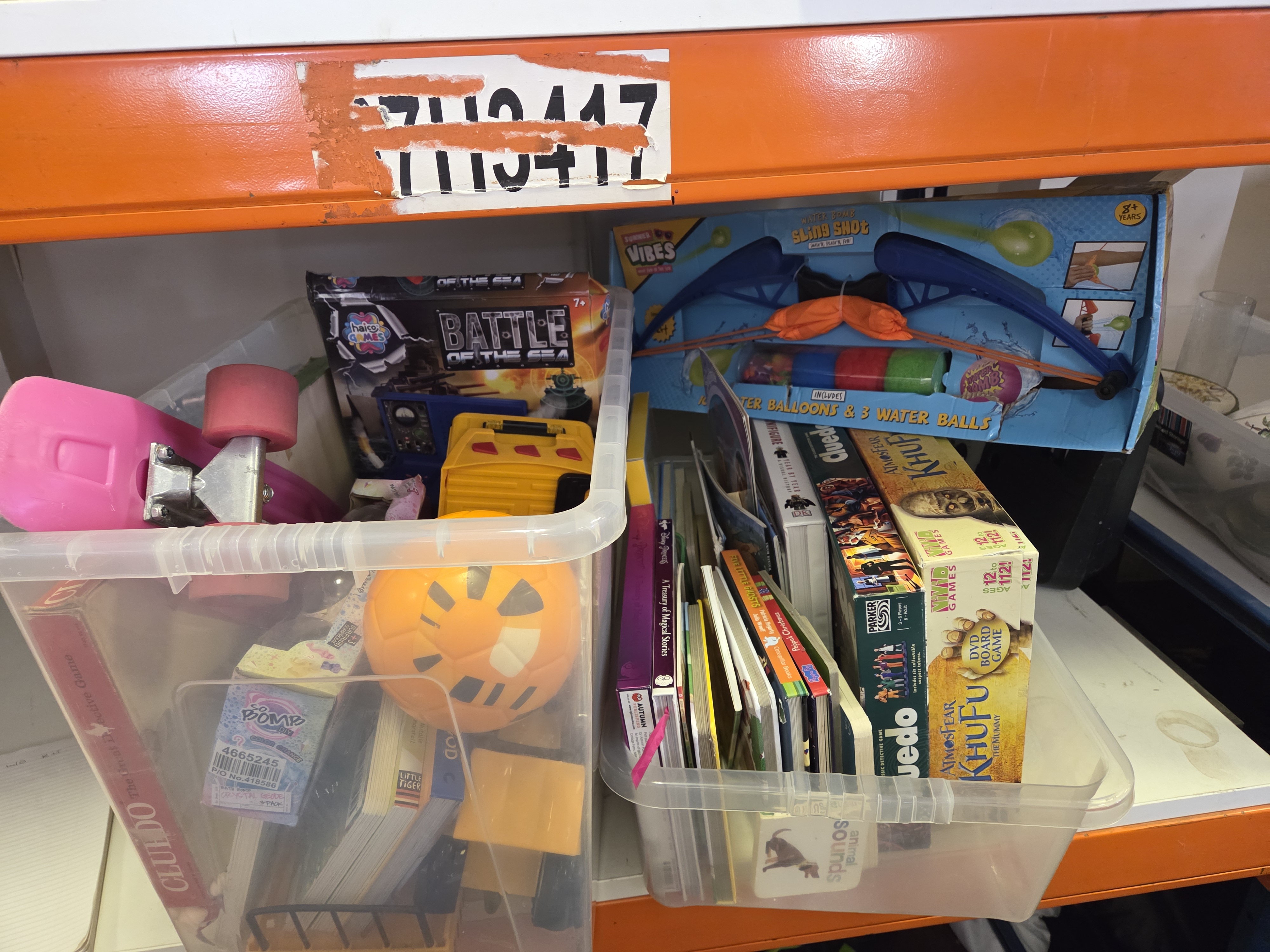 Two Boxes of Miscellaneous Childrens Toys Books and Games Including LEGO Disney and Cluedo