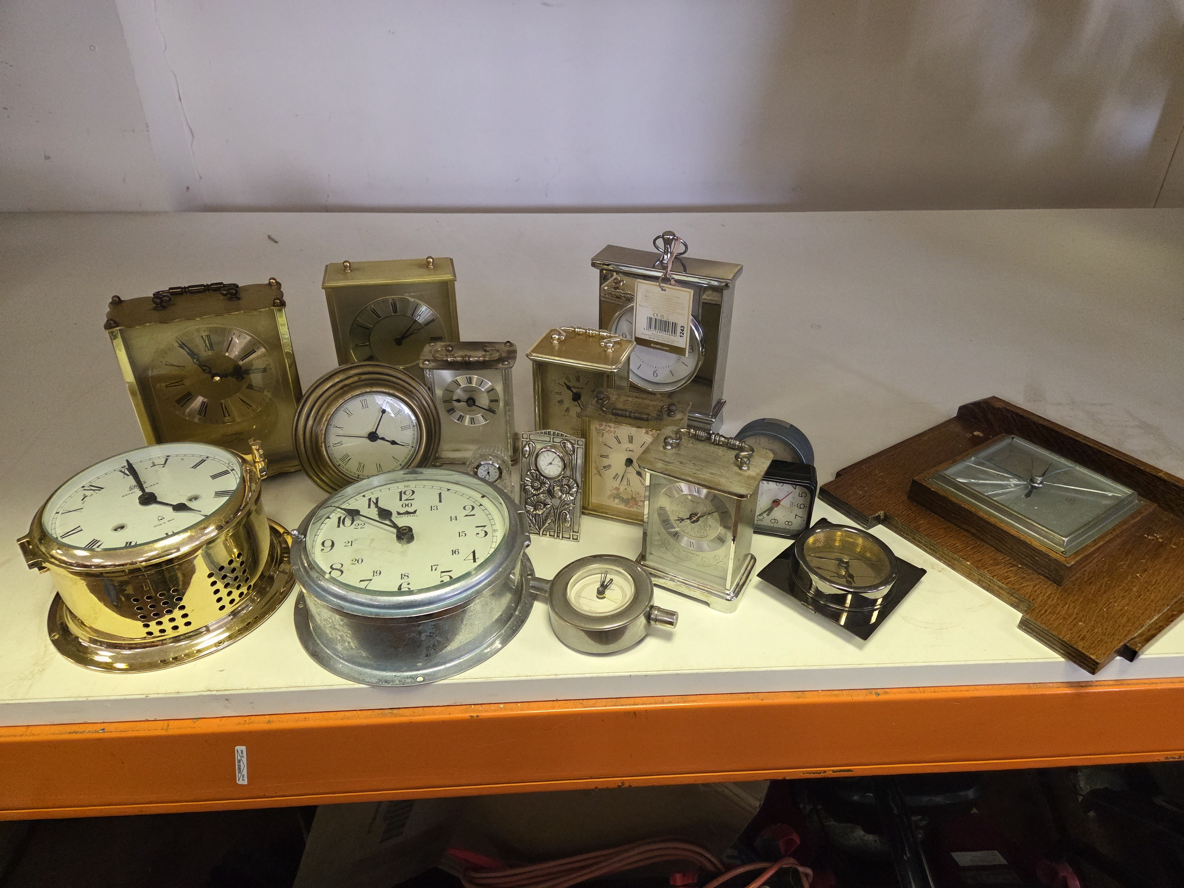 A Collection of Maritime and Mantel Clocks Including Royal Mariner and Astral