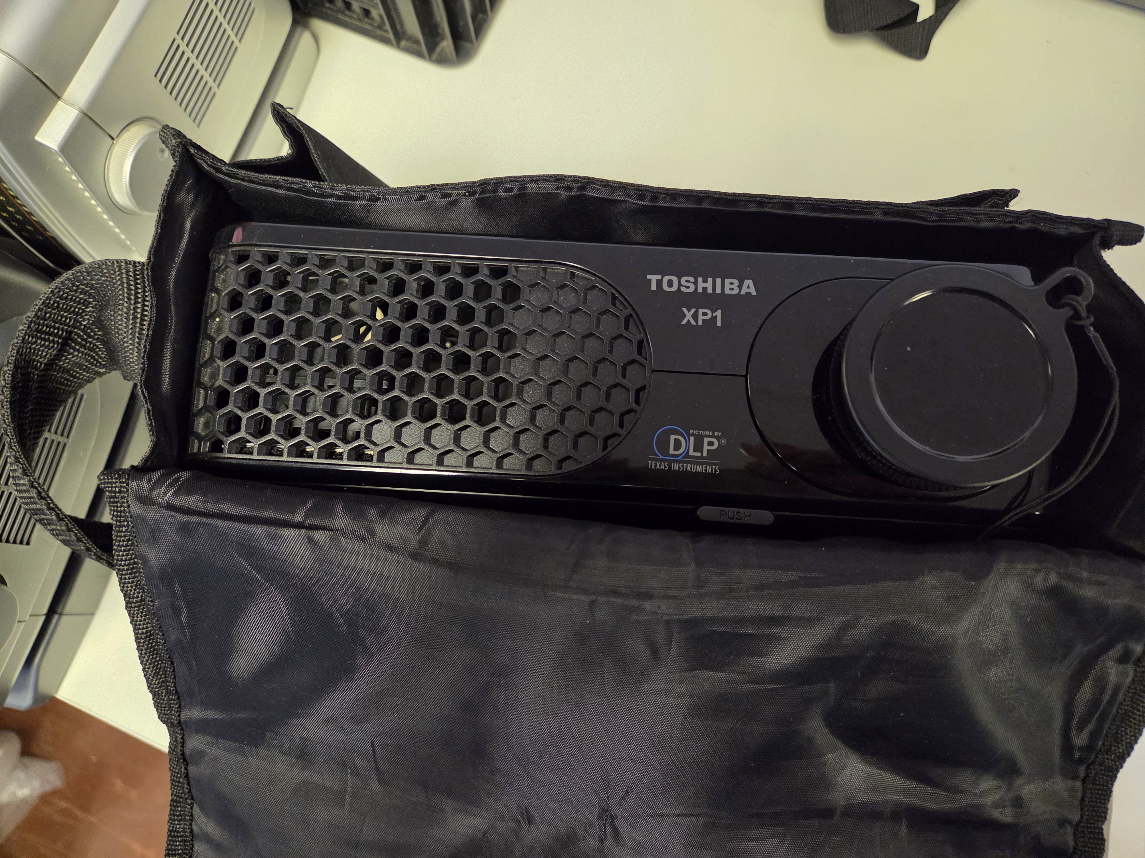 Toshiba XP1 Portable DLP Projector in Carrying Case