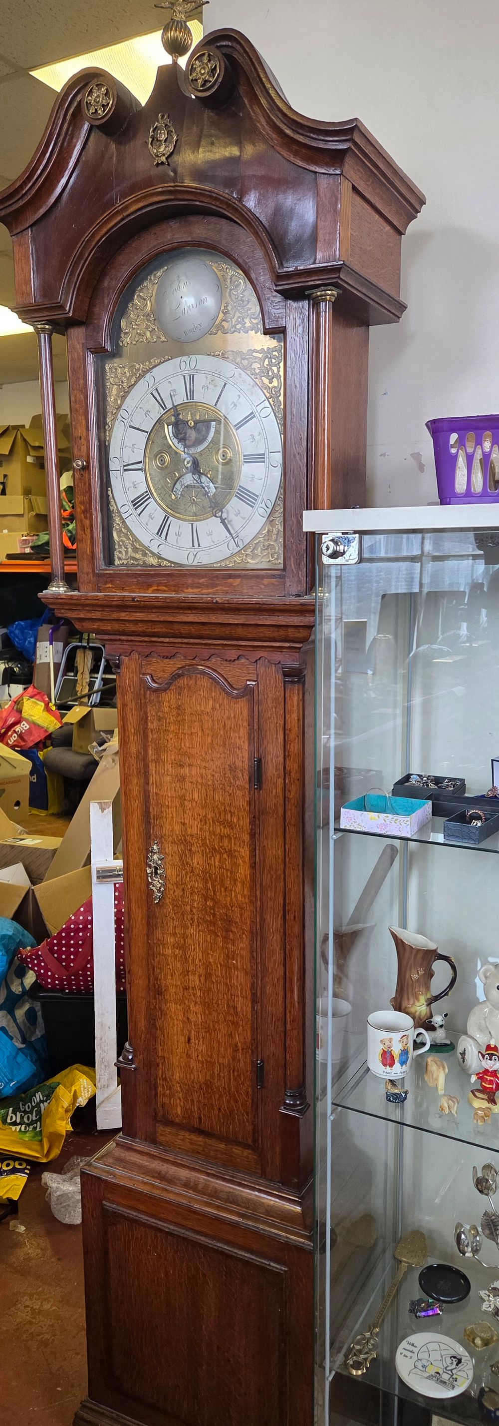 Lot 232 – John Lawson of Bingley George III Oak Eight Day Longcase Clock