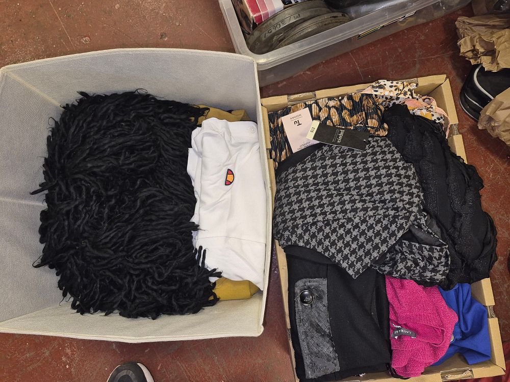 Lot 167 – Two Boxes of Mixed Apparel Including Ellesse, Laura Ashley, Tu Woman, and Papaya some with Tags