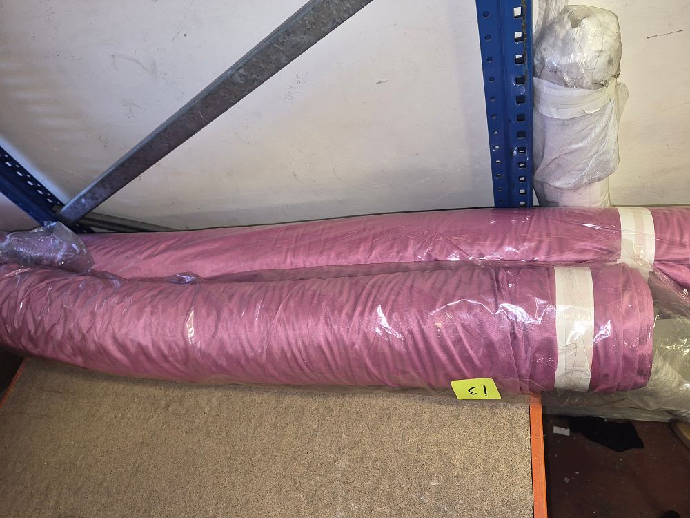 Lot 175 – Two Rolls of Pink Satin Fabric (colour may differ slightly from image)