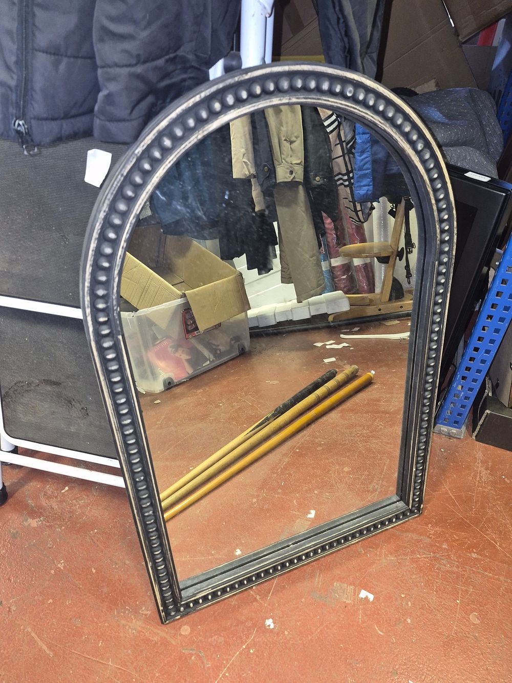 Lot 190 – Contemporary Arched Ebonised Wall Mirror