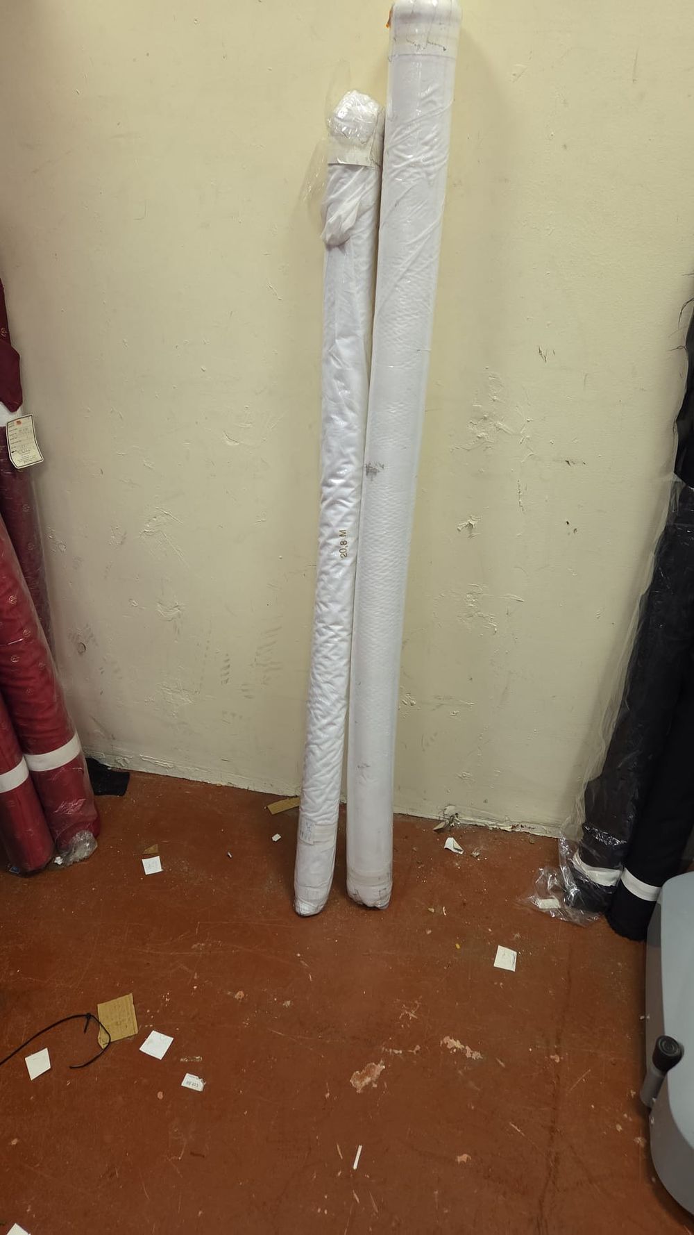 Lot 192 – Two White Textile Fabric Rolls