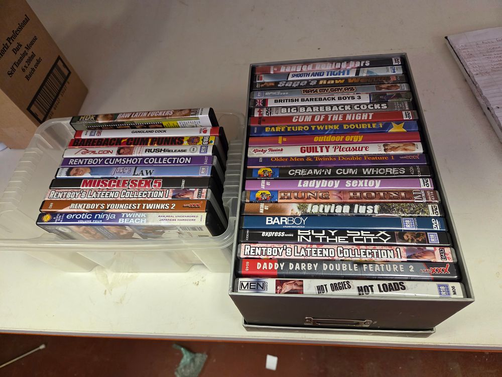 Lot 215 – A Collection of Gay Adult Interest DVDs Including Falcon, Euroboy and Hot Desert Knights Titles