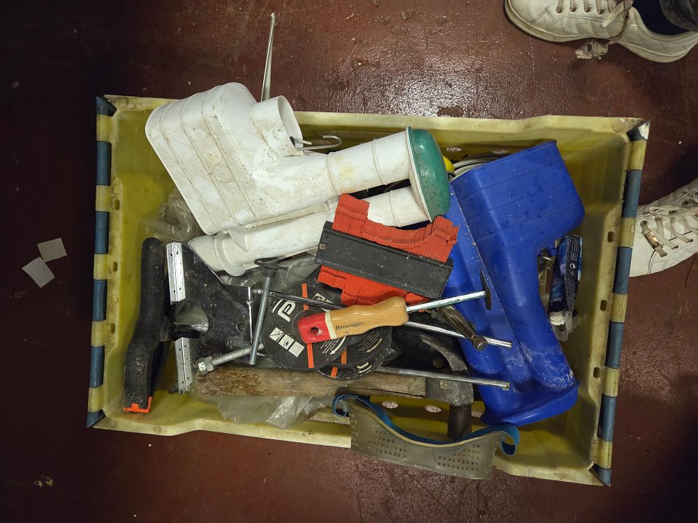 Lot 244 – An Assortment of Hand Tools and Plumbing Components Including Harris Tools