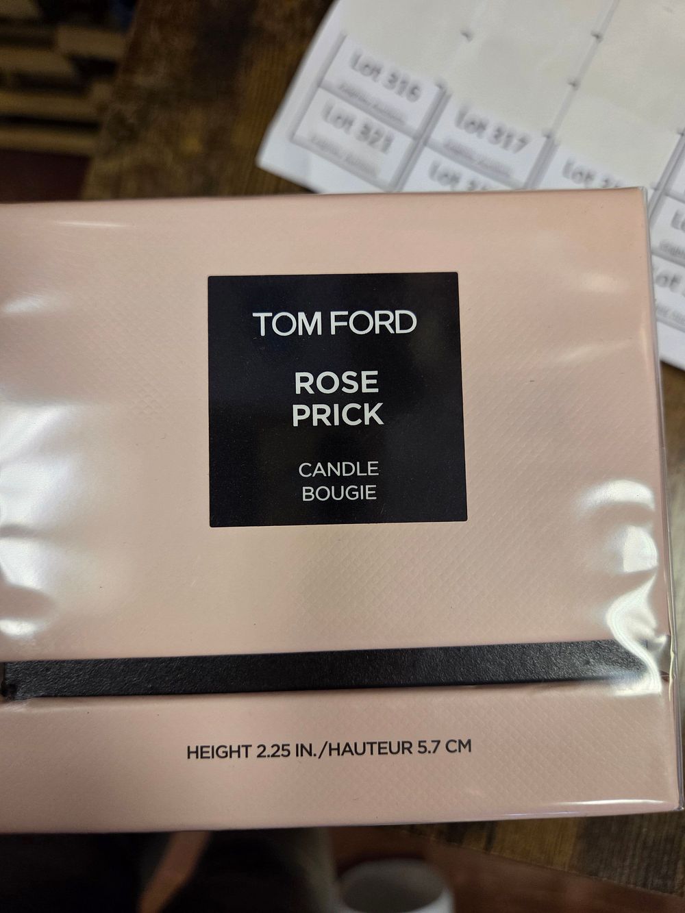 Lot 313 – Tom Ford Rose Prick Candle Bougie factory sealed