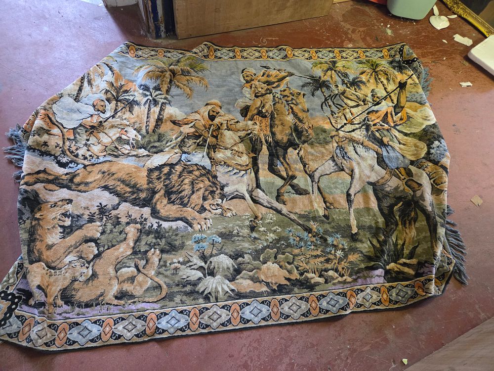 Lot 324 – One Mid-20th Century Orientalist Machine-Woven Pictorial Tapestry