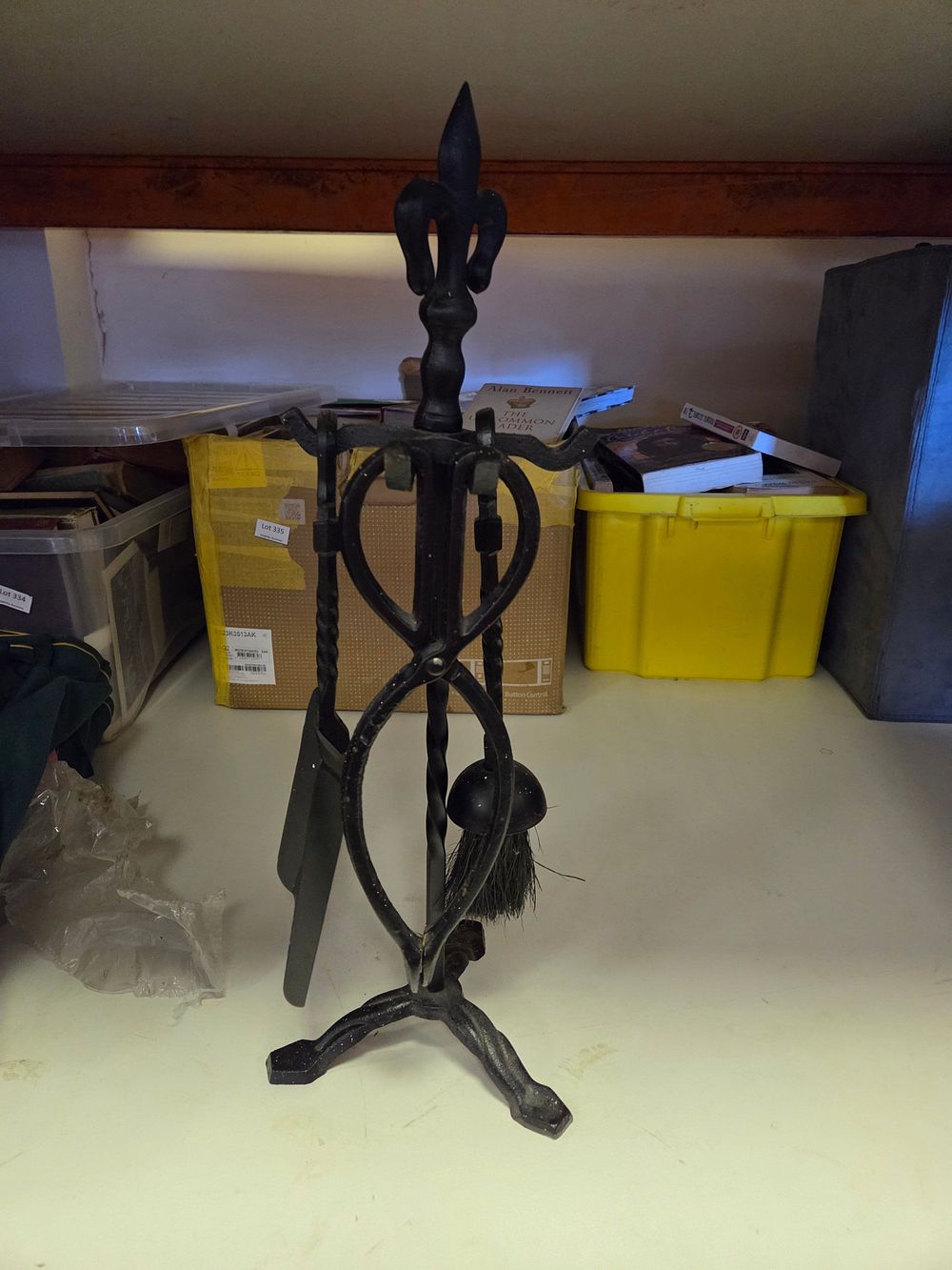 Lot 341 – A Wrought Iron Fireside Tool Set with Stand