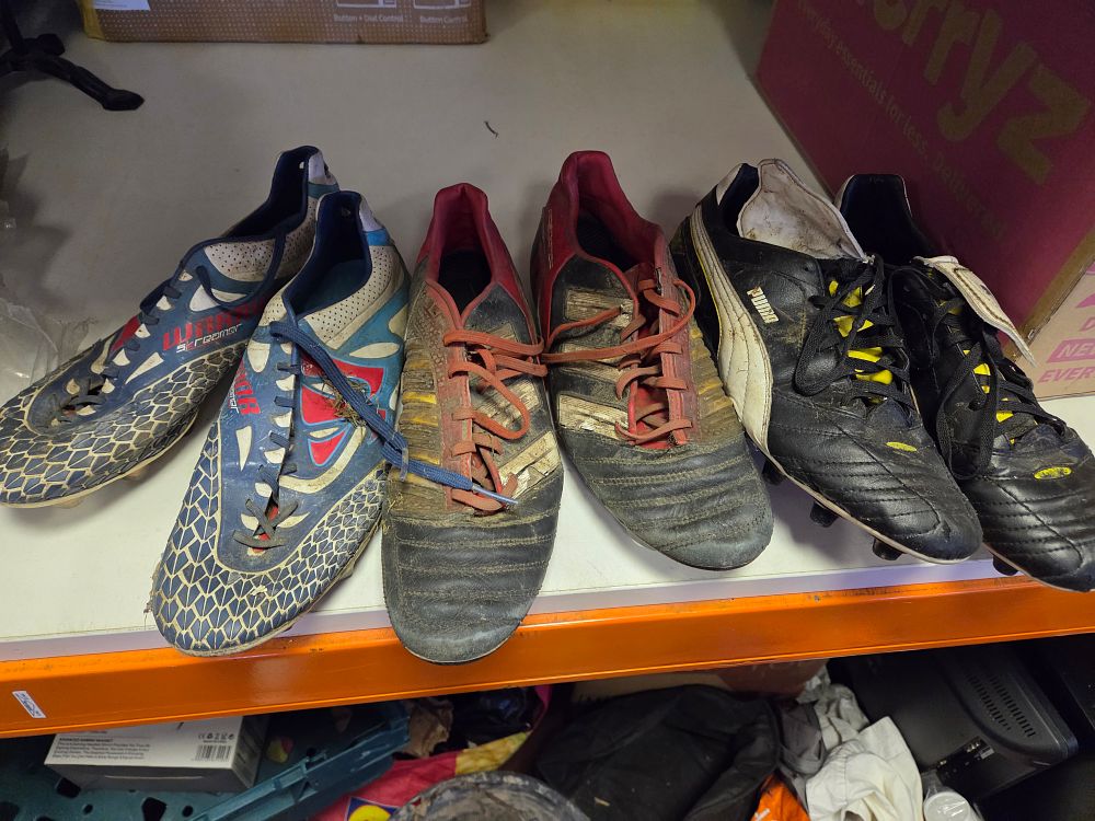 Lot 342 – Three Pairs of Warrior, Adidas and Puma Adult Football Boots as found