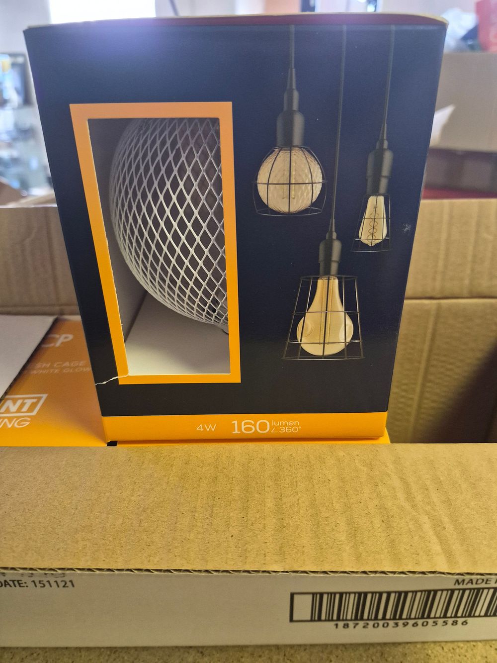 Lot 5 – Three TCP Decorative LED White Wire Effect Globe light bulbs new in box