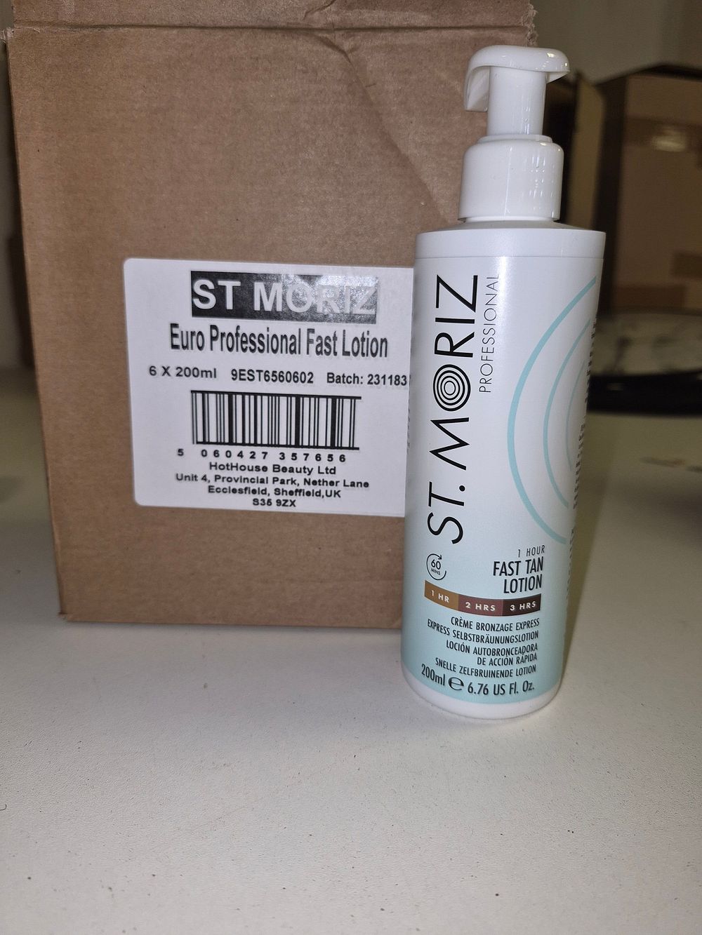 Lot 54 – Six Bottles of St. Moriz Professional Fast Tan Lotion 200ml