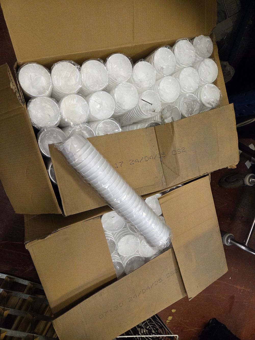 Lot 106 – Two Boxes of Disposable White Drinking Cups
