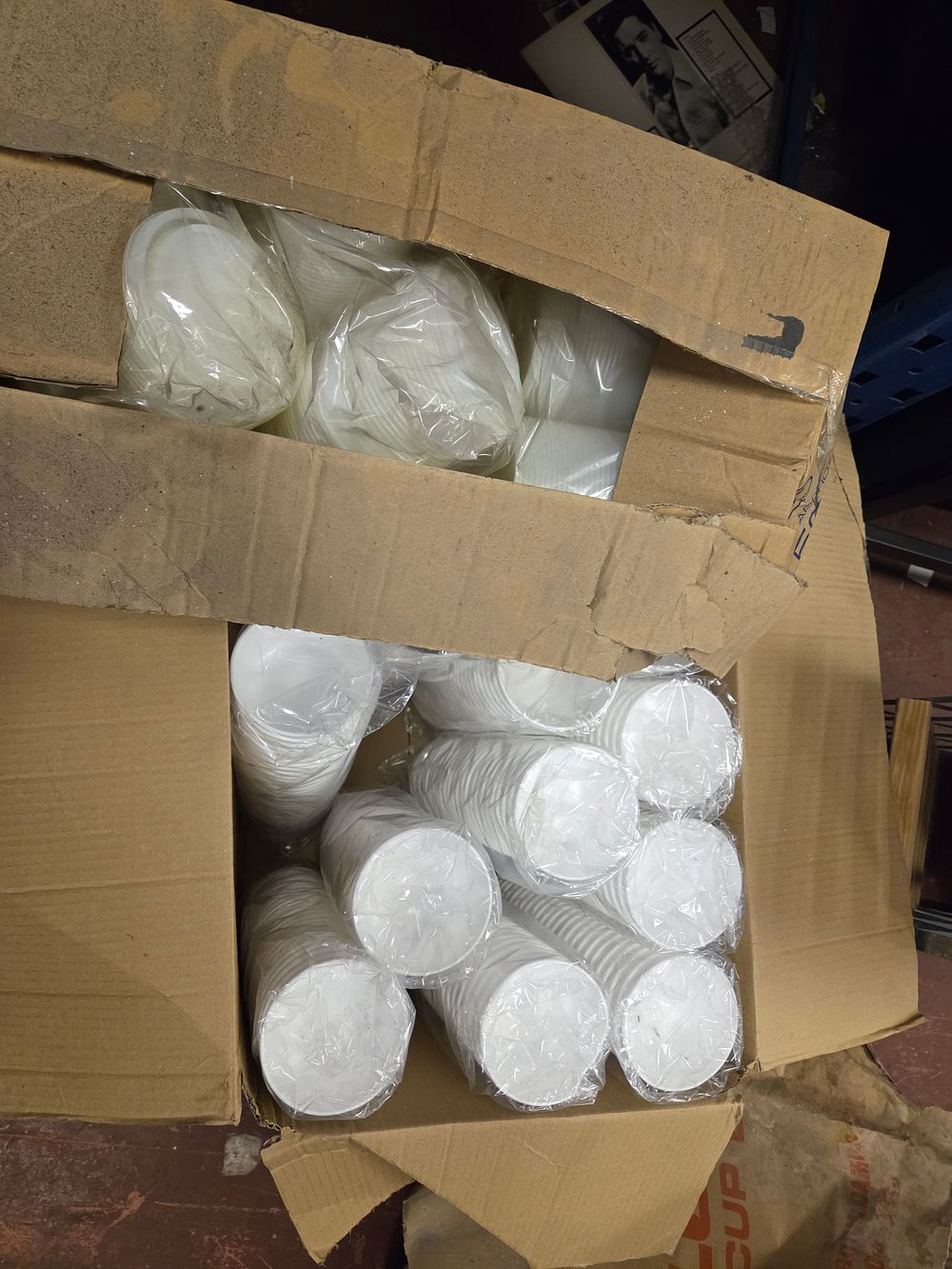 Lot 107 – One Box of Disposable White Catering Tubs and Lids