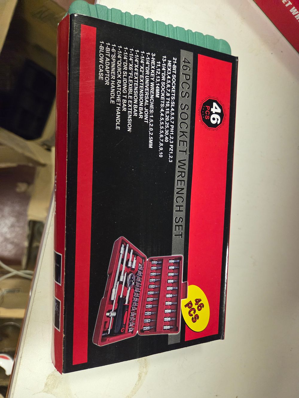 Lot 111 – 46 Piece 1/4 Inch Drive Socket Wrench Set in original packaging