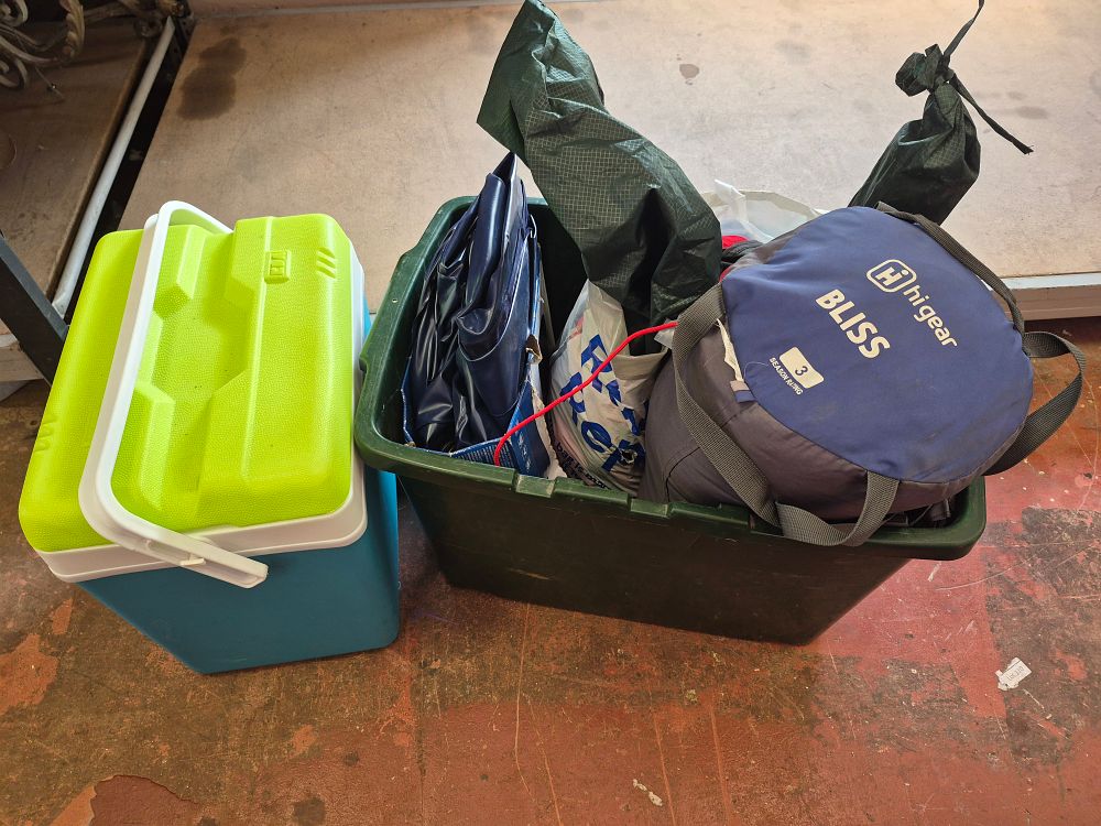 Lot 155 – A Collection of Camping Equipment and Outdoor Accessories Including Hi Gear Bliss 3-Season Sleeping Bag