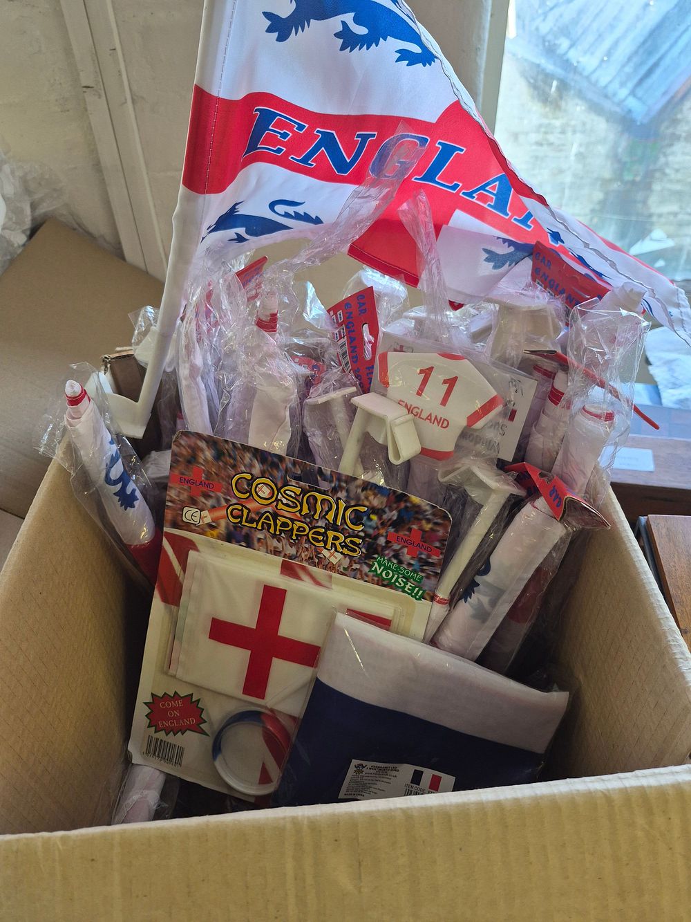 Lot 169 – A Collection of England National Football Team Supporters’ Merchandise and Novelty Items