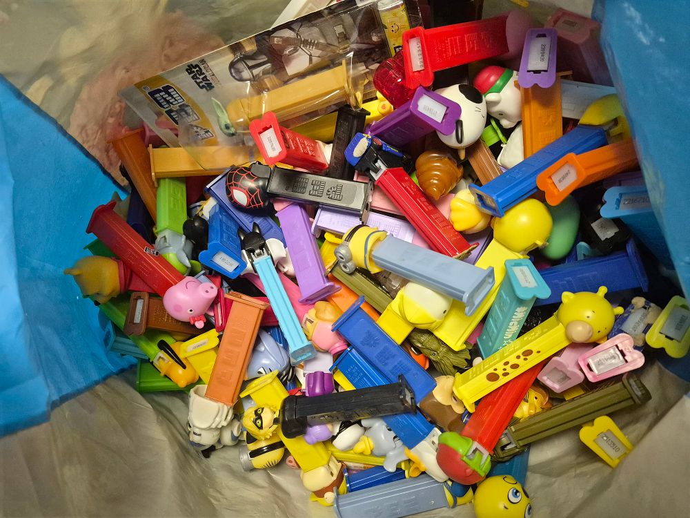 Lot 6 – A Collection of PEZ Plastic Character Candy Dispensers including The Mandalorian Grogu